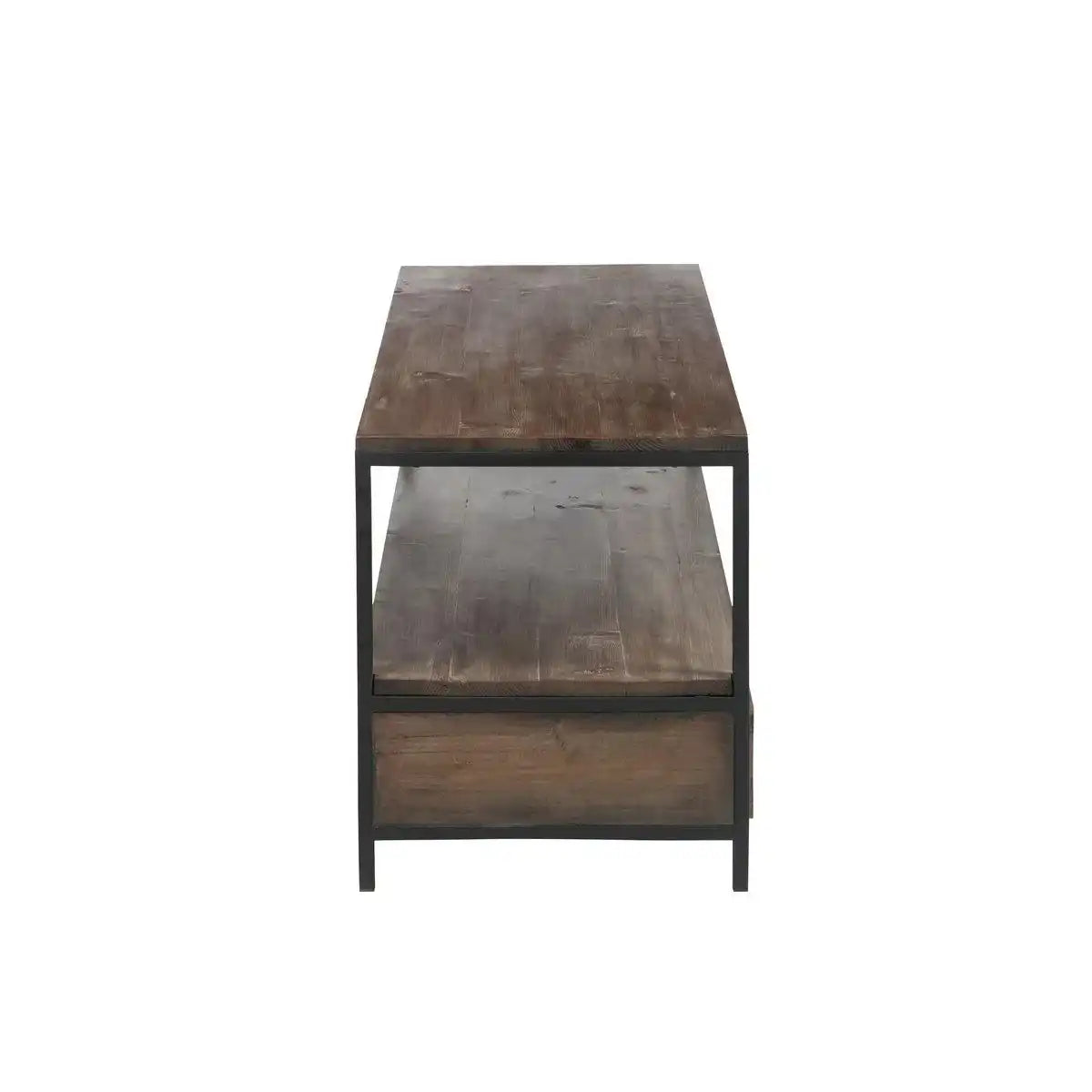 J-Line Couchtisch - Holz/Metall - Braun/Schwarz - HomeDesign Knaus