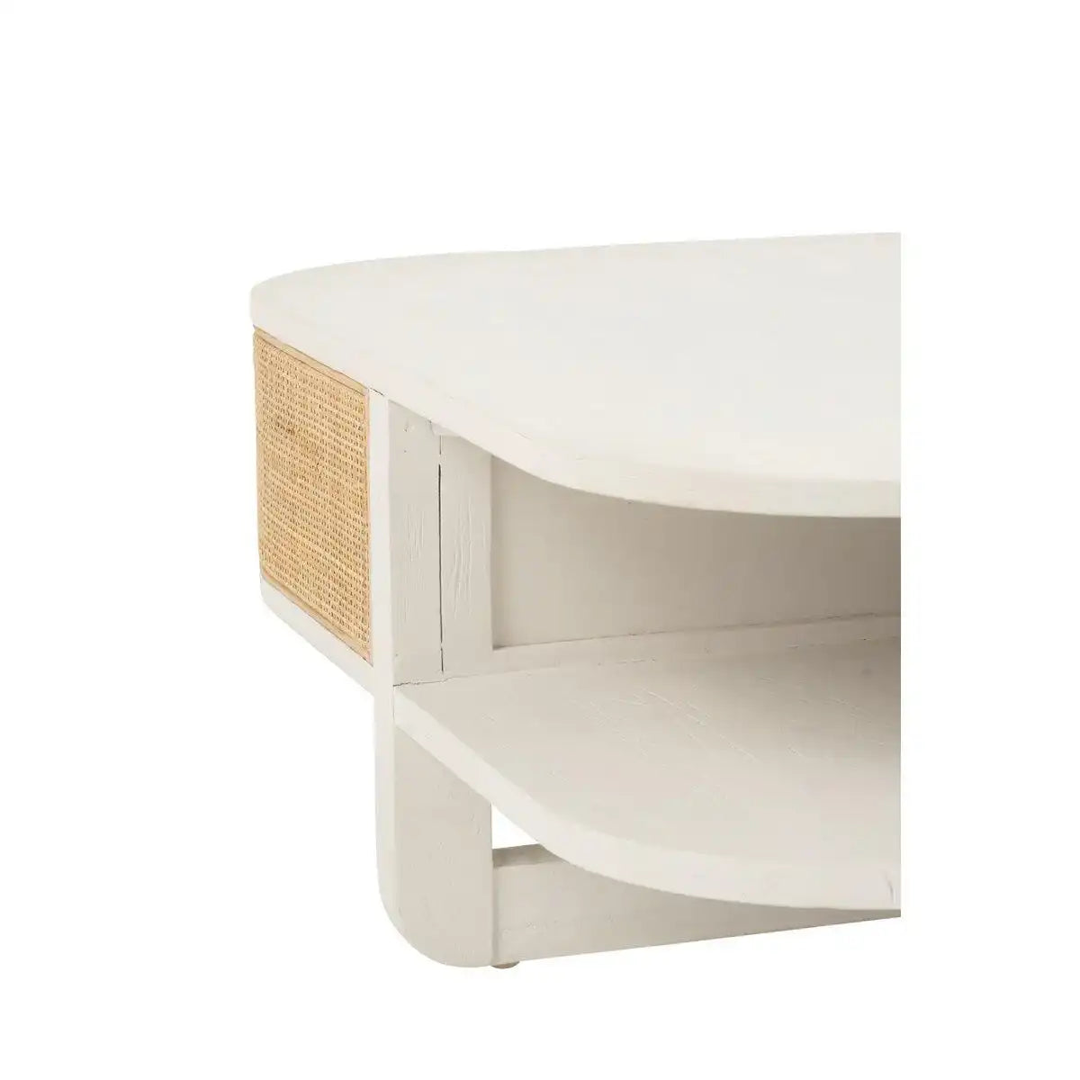J-Line Couchtisch Molly Exotisches Holz/Rattan Weiß - HomeDesign Knaus