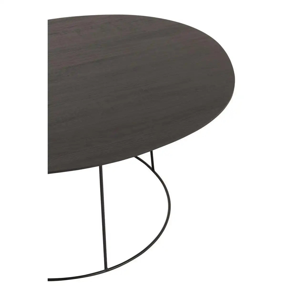J-Line Couchtisch Oval – Holz/Metall – Dunkelbraun - HomeDesign Knaus