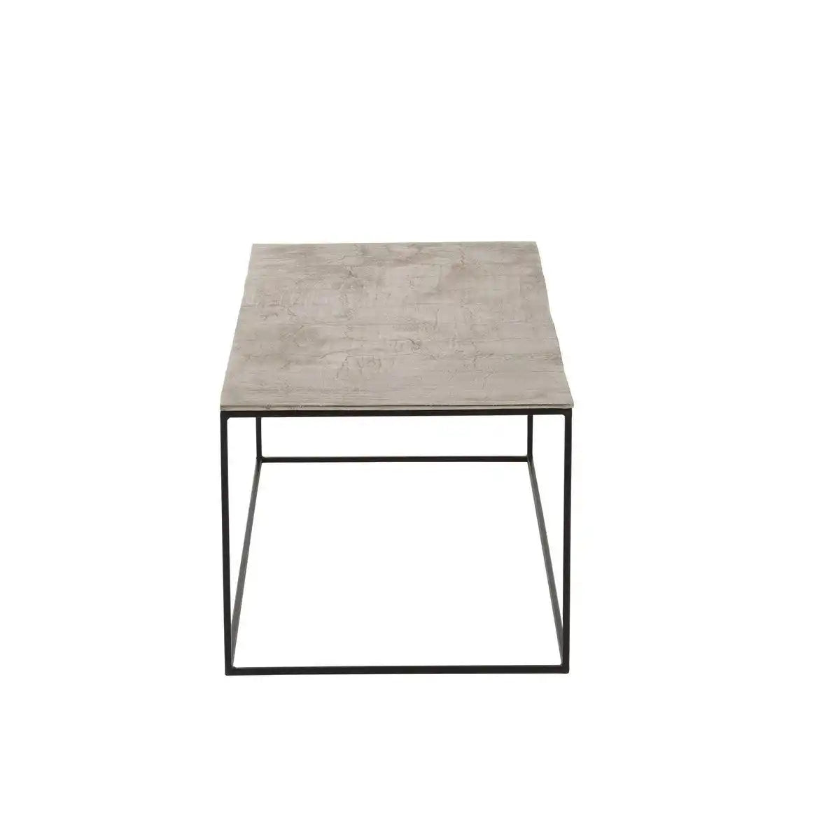 J-Line Couchtisch Rechteck – Aluminium/Eisen – Silber/Schwarz - HomeDesign Knaus