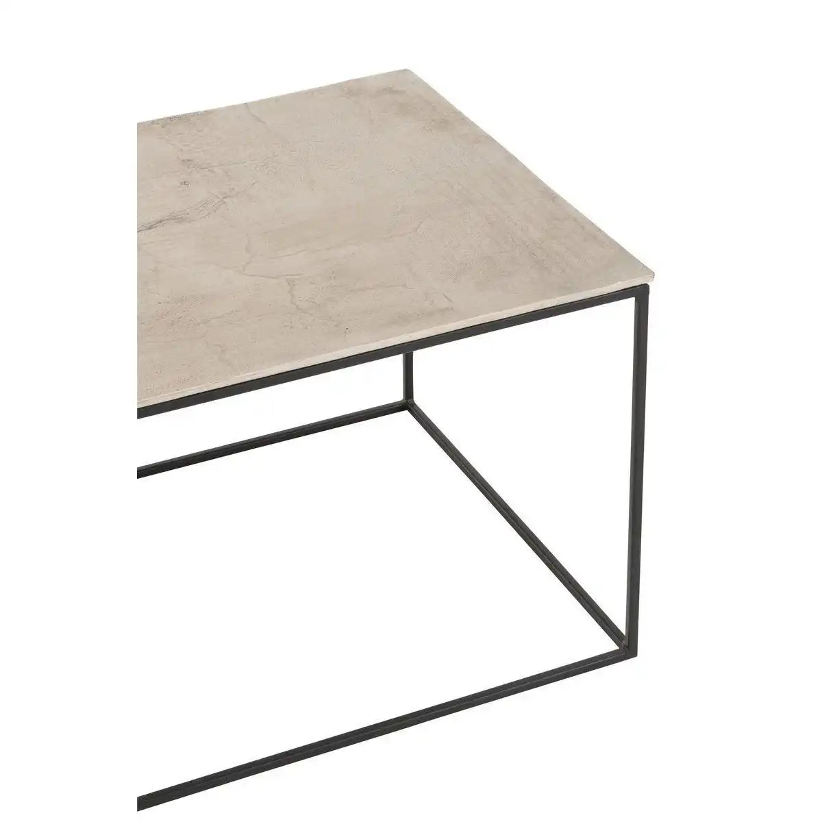 J-Line Couchtisch Rechteck – Aluminium/Eisen – Silber/Schwarz - HomeDesign Knaus