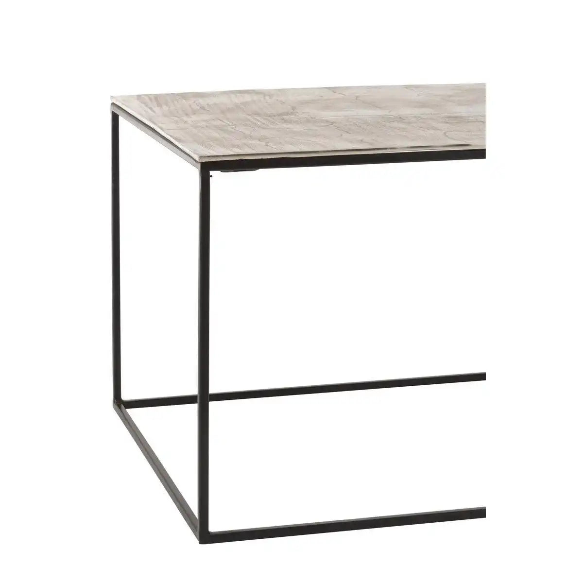 J-Line Couchtisch Rechteck – Aluminium/Eisen – Silber/Schwarz - HomeDesign Knaus
