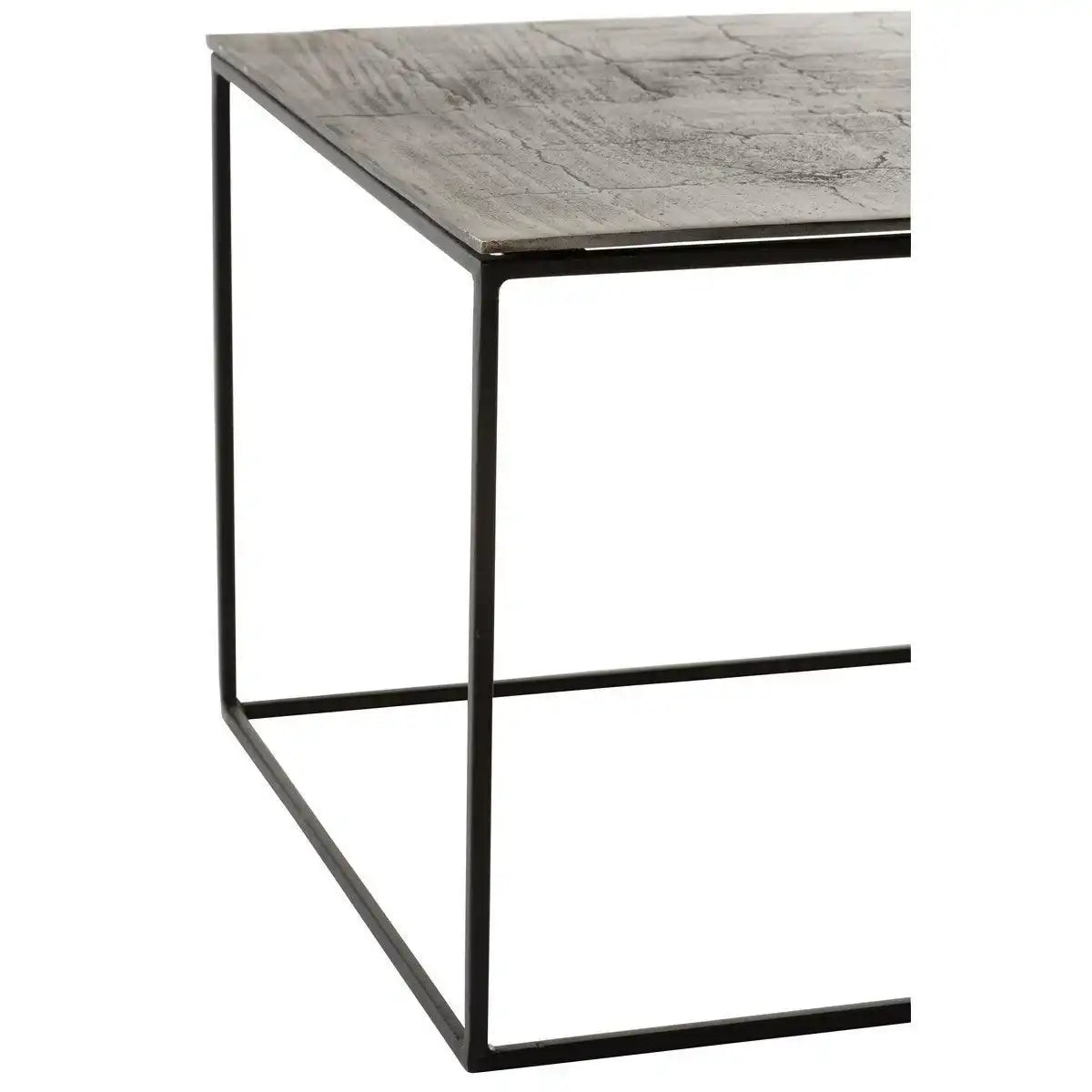 J-Line Couchtisch Rechteckig – Aluminium/Eisen – Schwarz/Grün - HomeDesign Knaus
