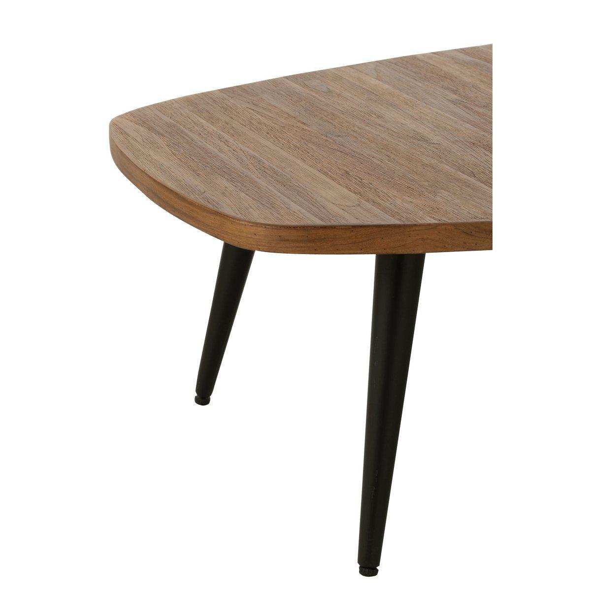 J-Line Couchtisch, rechteckig, recyceltes Teakholz, natur - HomeDesign Knaus