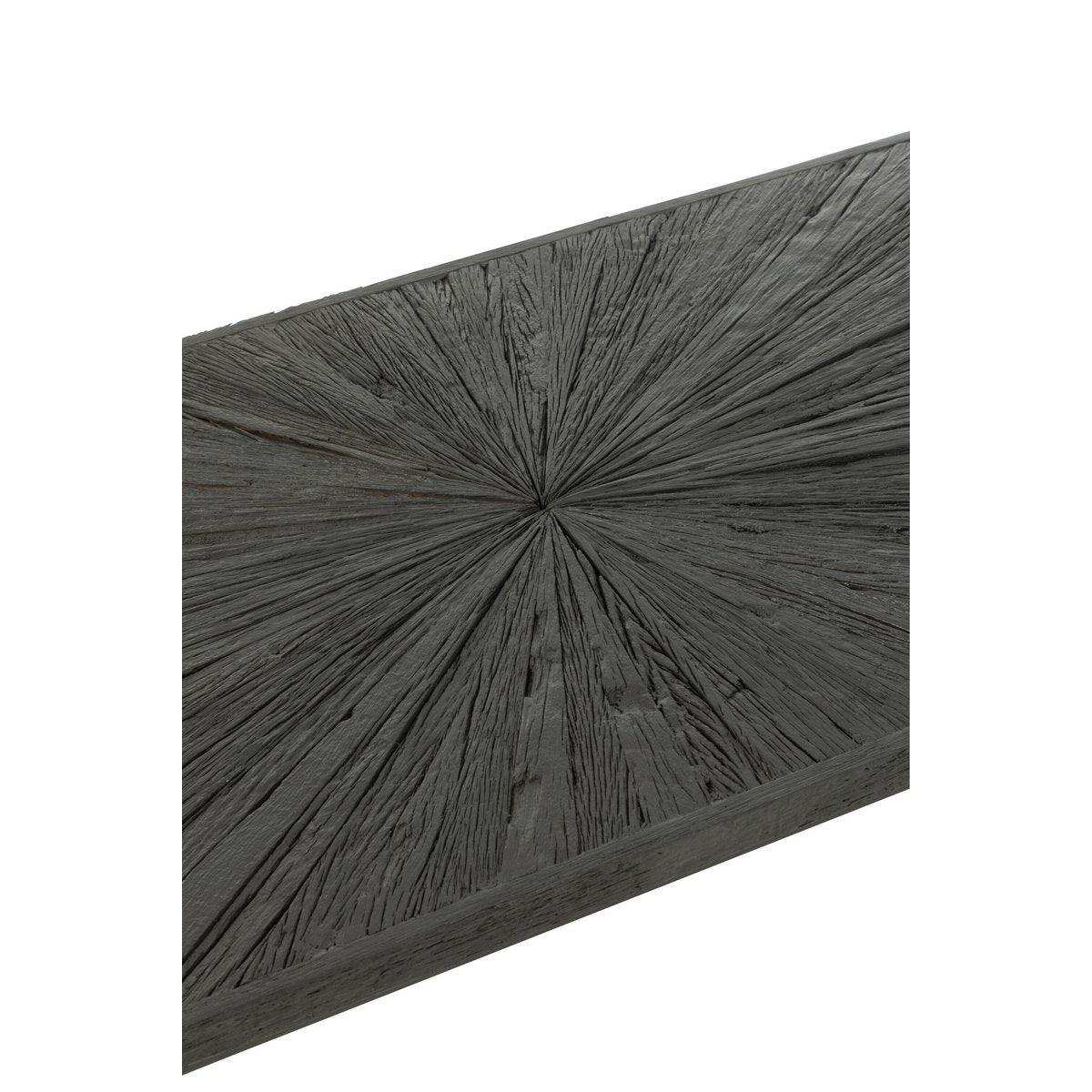 J-Line Couchtisch Shanil Holz/Eisen Schwarz – 120,50 x 70,00 x 47,00 cm - HomeDesign Knaus