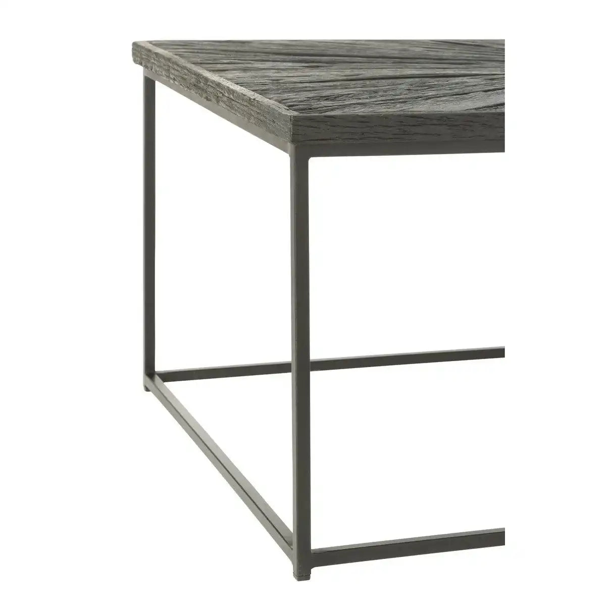 J-Line Couchtisch Shanil Holz/Eisen Schwarz – 120,50 x 70,00 x 47,00 cm - HomeDesign Knaus