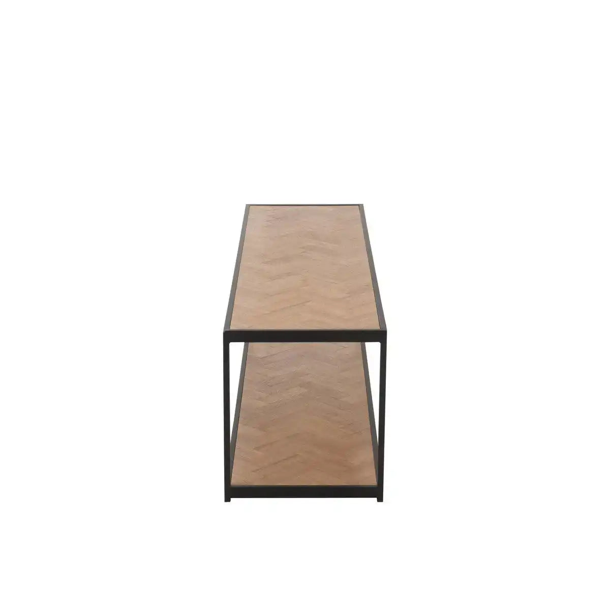 J-Line Couchtisch Zigzag Rechteck - Holz/Metall - Natur/Schwarz - HomeDesign Knaus