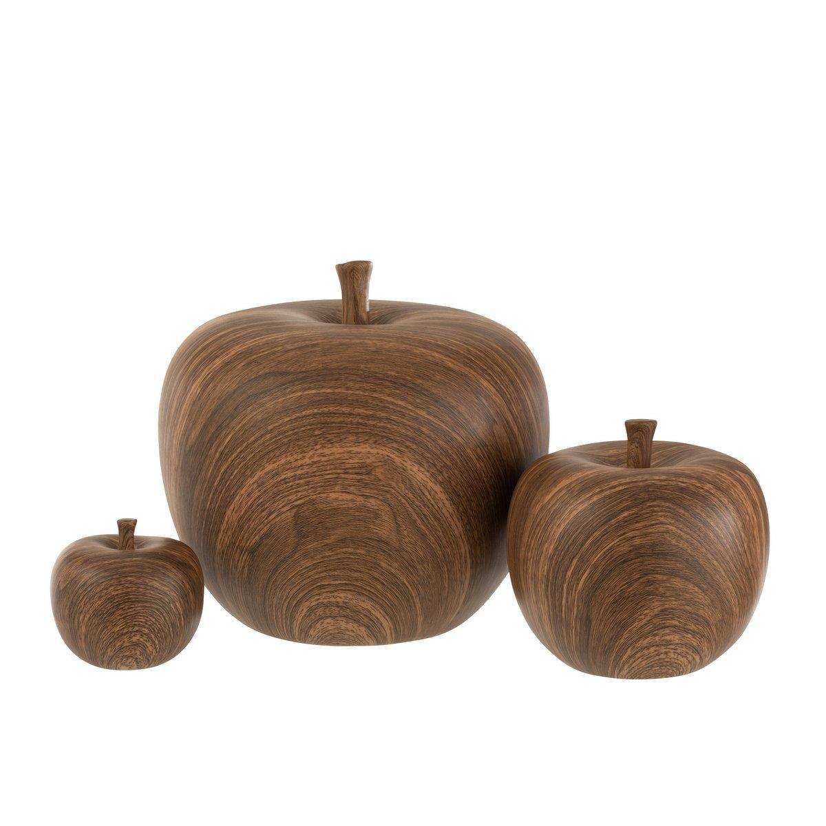 J-Line Deko Apfel - Keramik - Braun - Groß - HomeDesign Knaus
