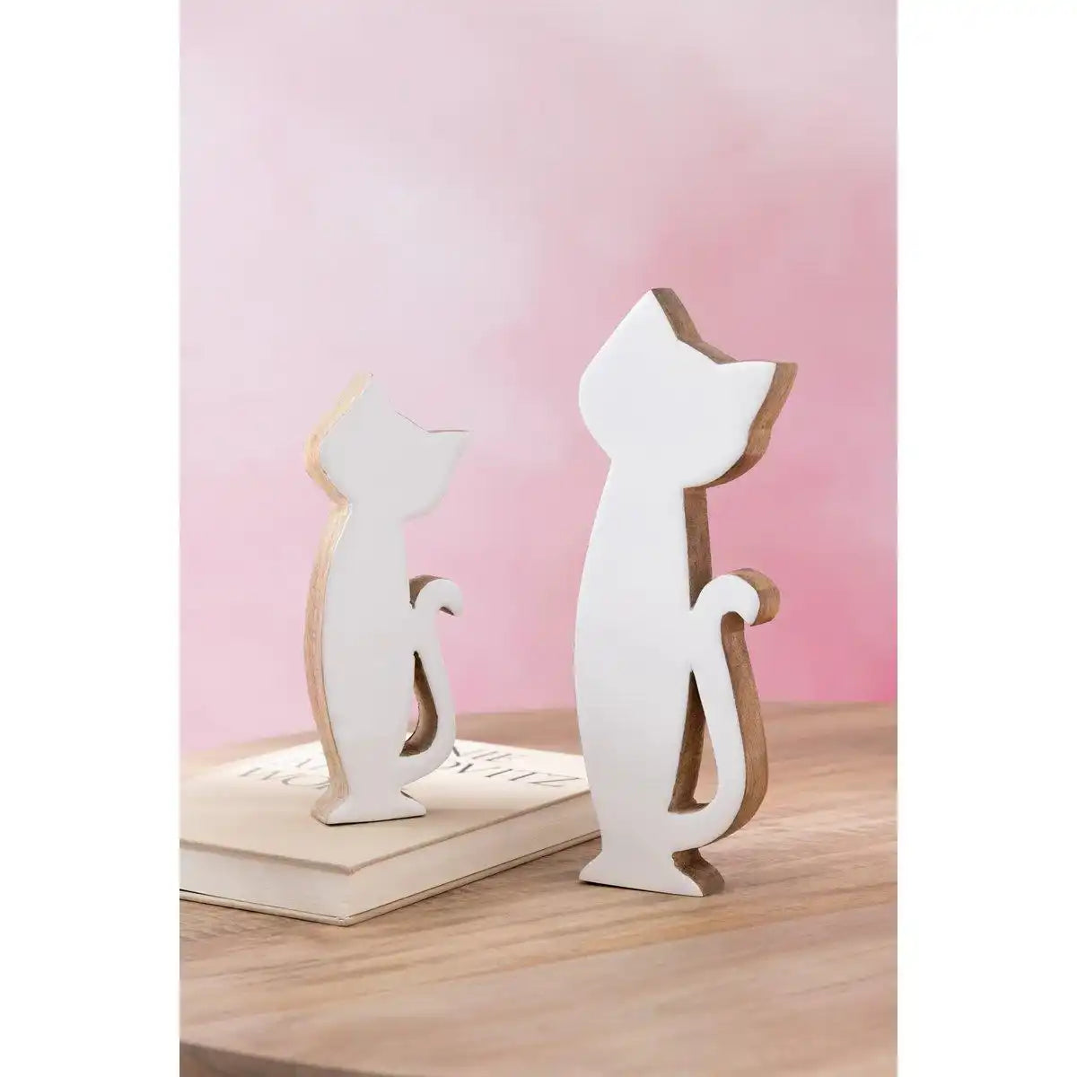 J-Line Dekoration Kat – weiß – klein - HomeDesign Knaus