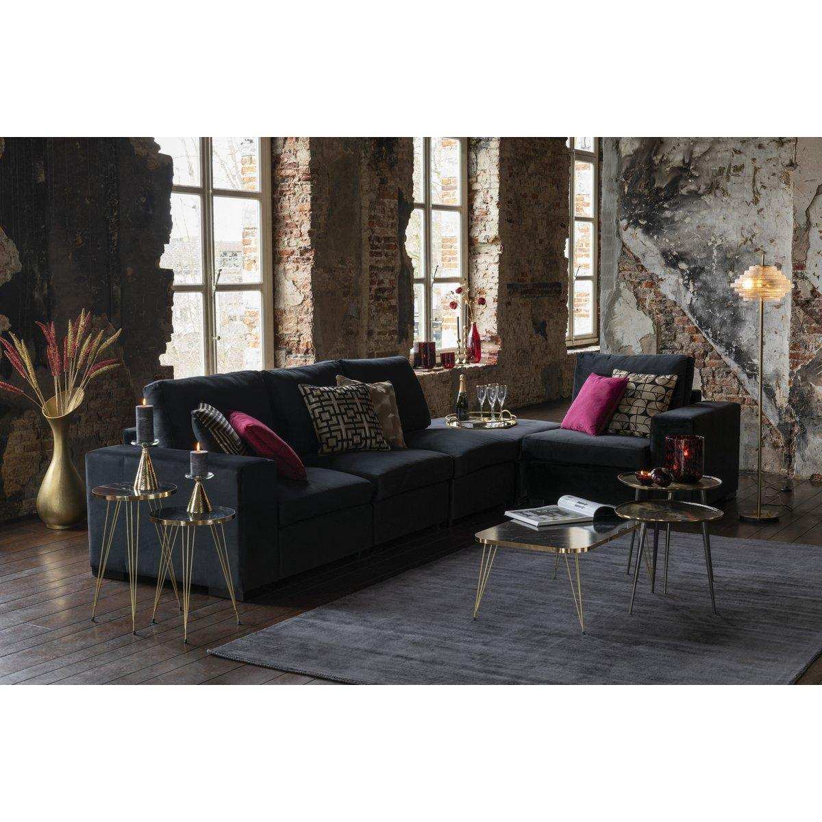 J-Line Dekoration Tak Banksia 3 Stück – Kunststoff – Gold - HomeDesign Knaus