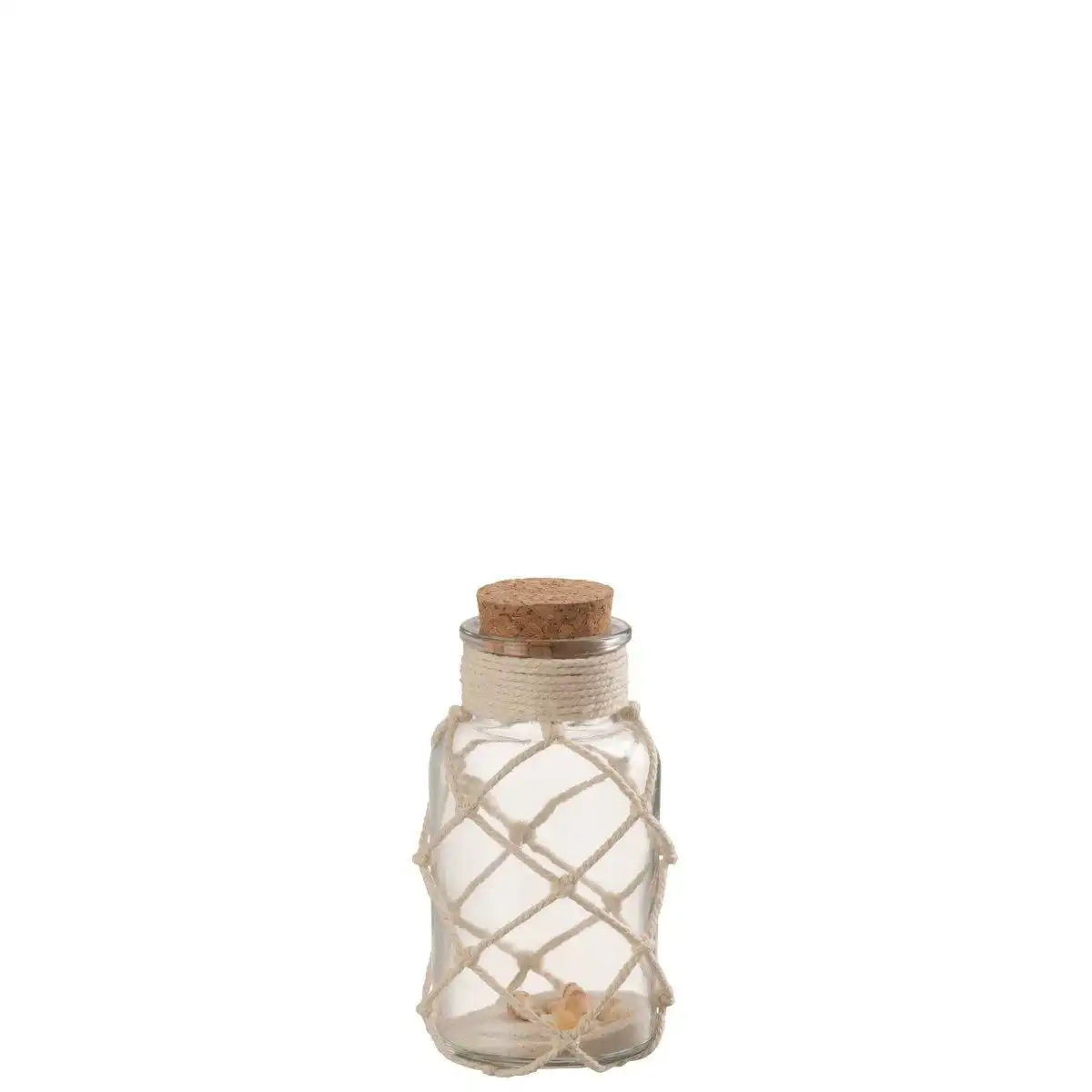 J-Line Dekovase Sand Muscheln Glas Transparent Klein - HomeDesign Knaus