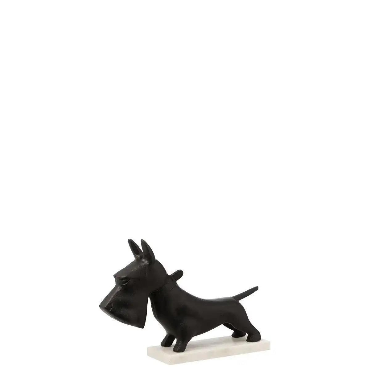 J-Line Dog On Foot Aluminium/Marmor Schwarz/Weiß - HomeDesign Knaus