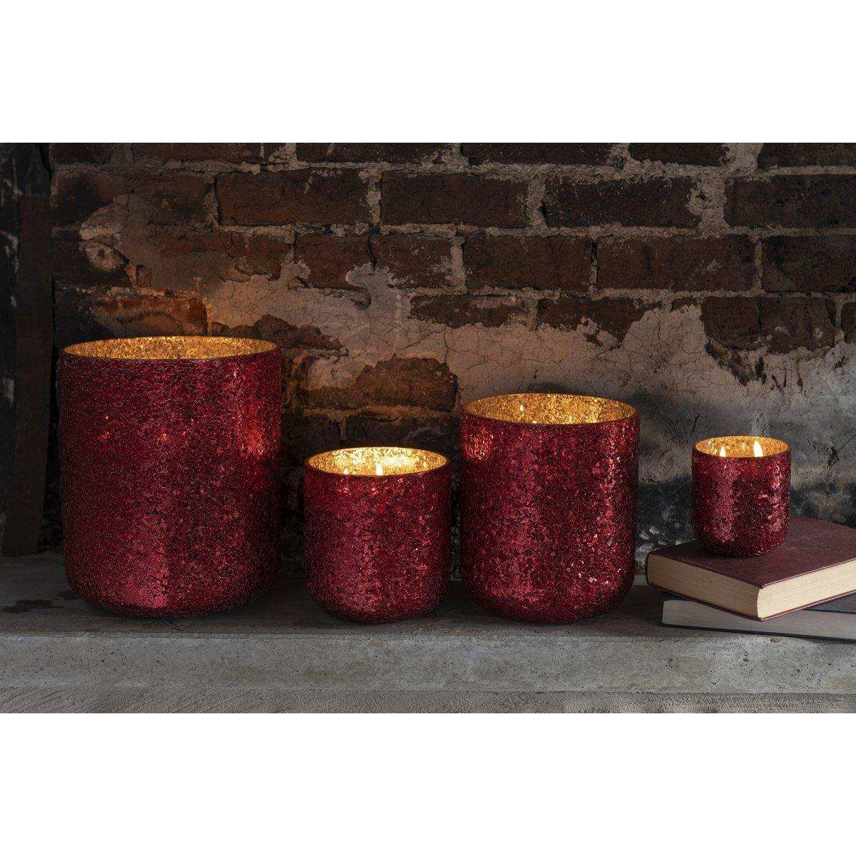 J-Line Duftkerze Luxuria - rot - L - 80U - HomeDesign Knaus