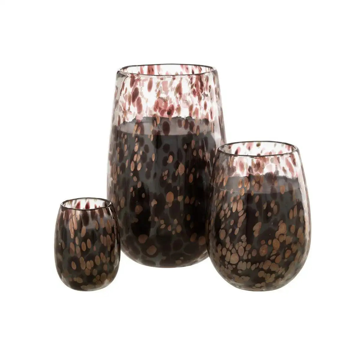 J-Line Duftkerze Mia - Glas - Schwarz/Mix - L - HomeDesign Knaus