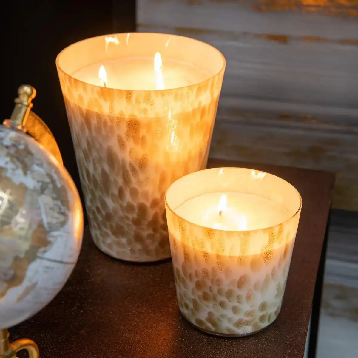 J-Line Duftkerze - Neon Night - Weiß/Gold - L - HomeDesign Knaus