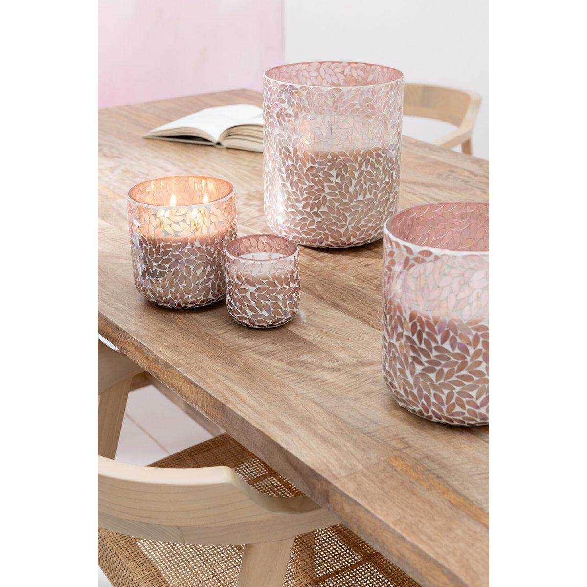 J-Line Duftkerze Tender Rose – rosa – groß – 120U - HomeDesign Knaus