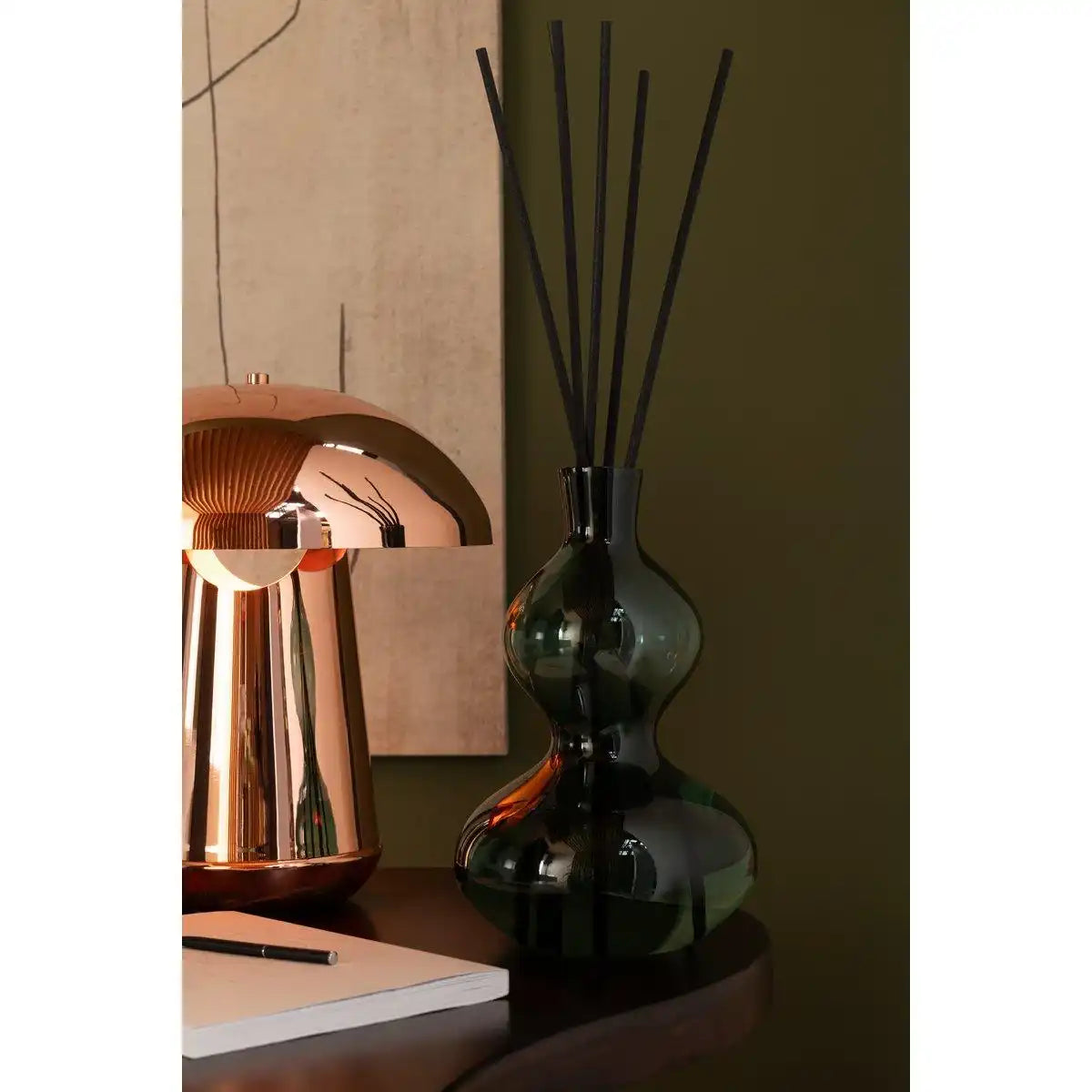 J-Line Duftöl Cedar Breeze Glas Dunkelgrün Groß - HomeDesign Knaus