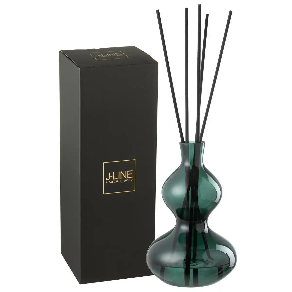 J-Line Duftöl Cedar Breeze Glas Dunkelgrün Groß - HomeDesign Knaus
