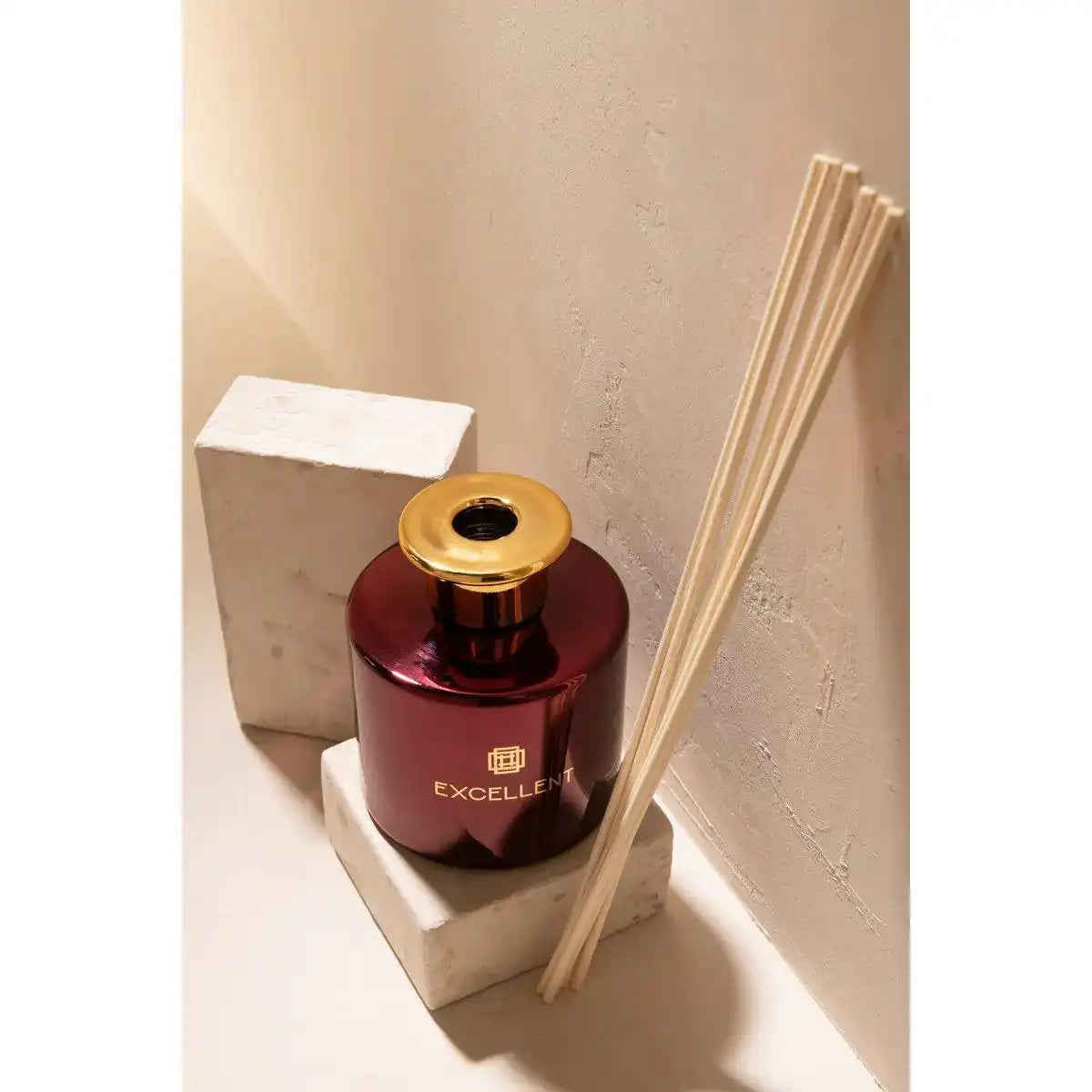 J-Line Duftöl + Stäbchen Excellent – Glas – Weinrot - HomeDesign Knaus