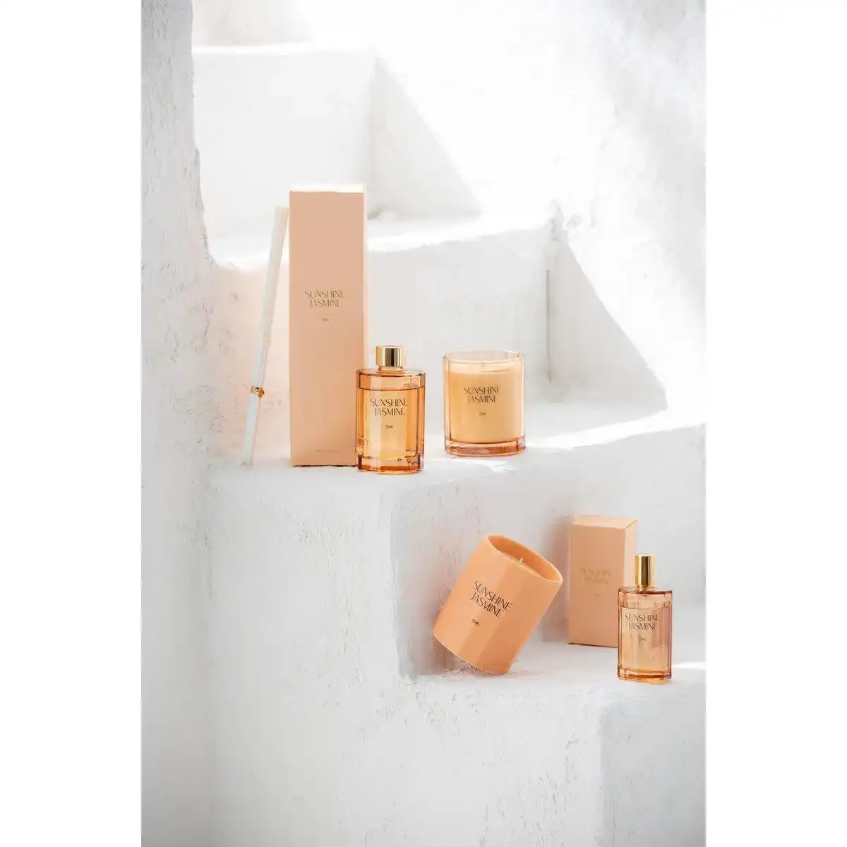 J-Line Duftöl + Stäbchen – Sunshine Jasmine – Rosa - HomeDesign Knaus