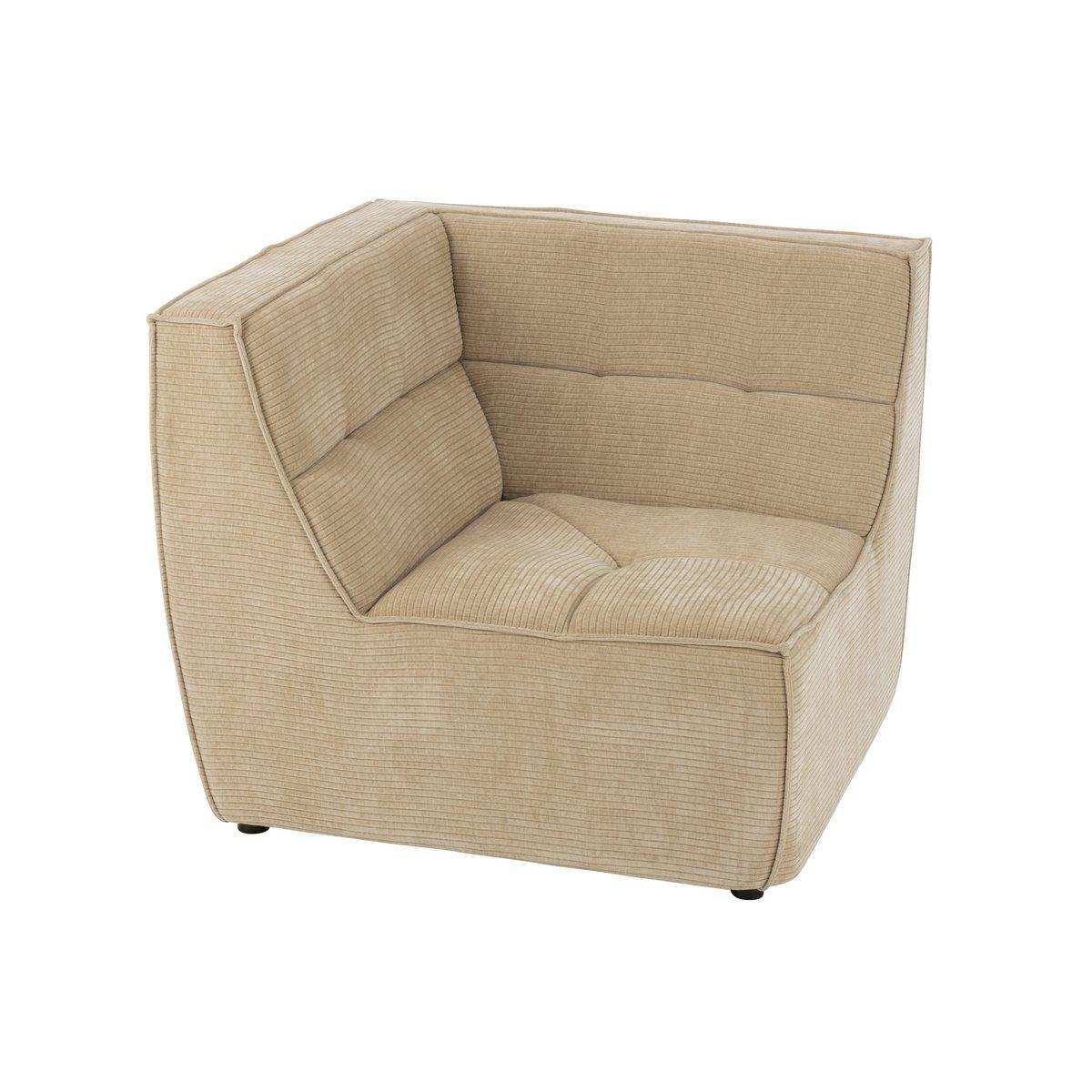 J-Line Ecksitzgitter Pappelholz/Mousse Dunkelbeige - HomeDesign Knaus