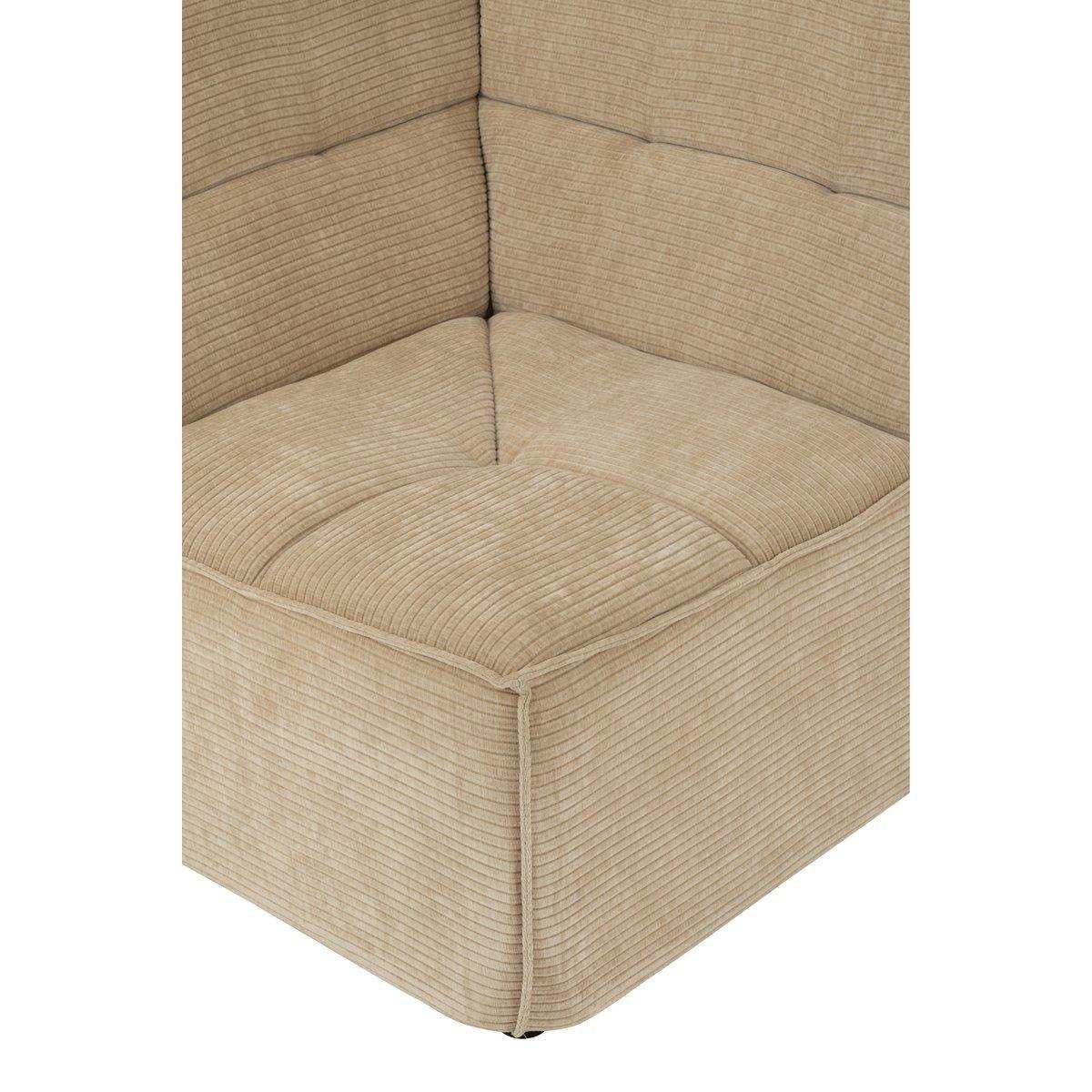 J-Line Ecksitzgitter Pappelholz/Mousse Dunkelbeige - HomeDesign Knaus