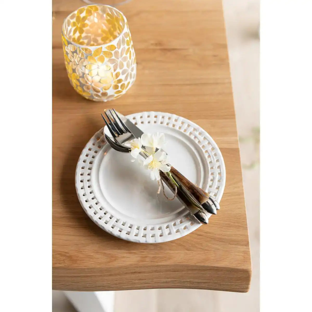 J-Line Edge Teller - Keramik - Weiß - - HomeDesign Knaus