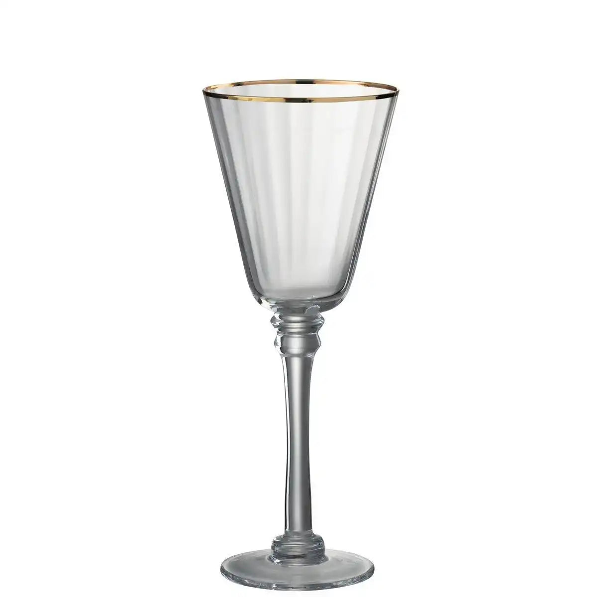 J-Line Edge Weinglas - Rotwein - Glas - transparent/gold - - HomeDesign Knaus