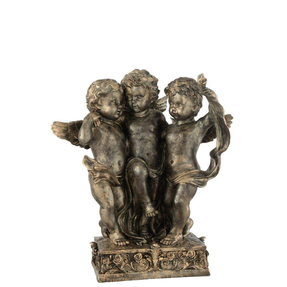 J-Line Engel 3 stehend mit Bögen Resin Kupfer - HomeDesign Knaus