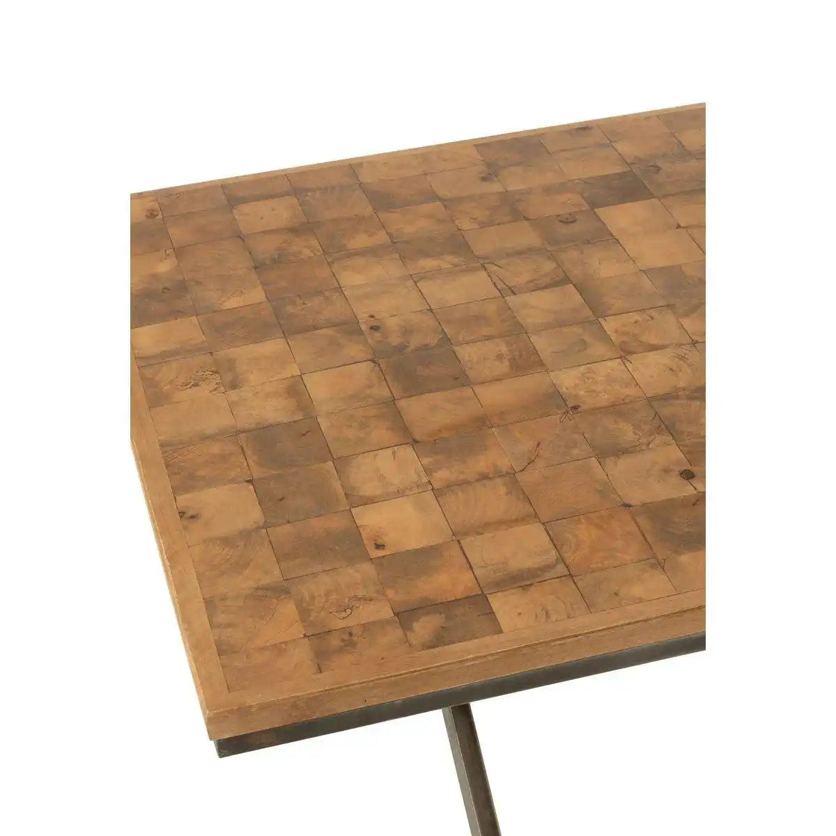 J-Line Esstisch Yoni Metall/Mangoholz Natur/Grau - HomeDesign Knaus