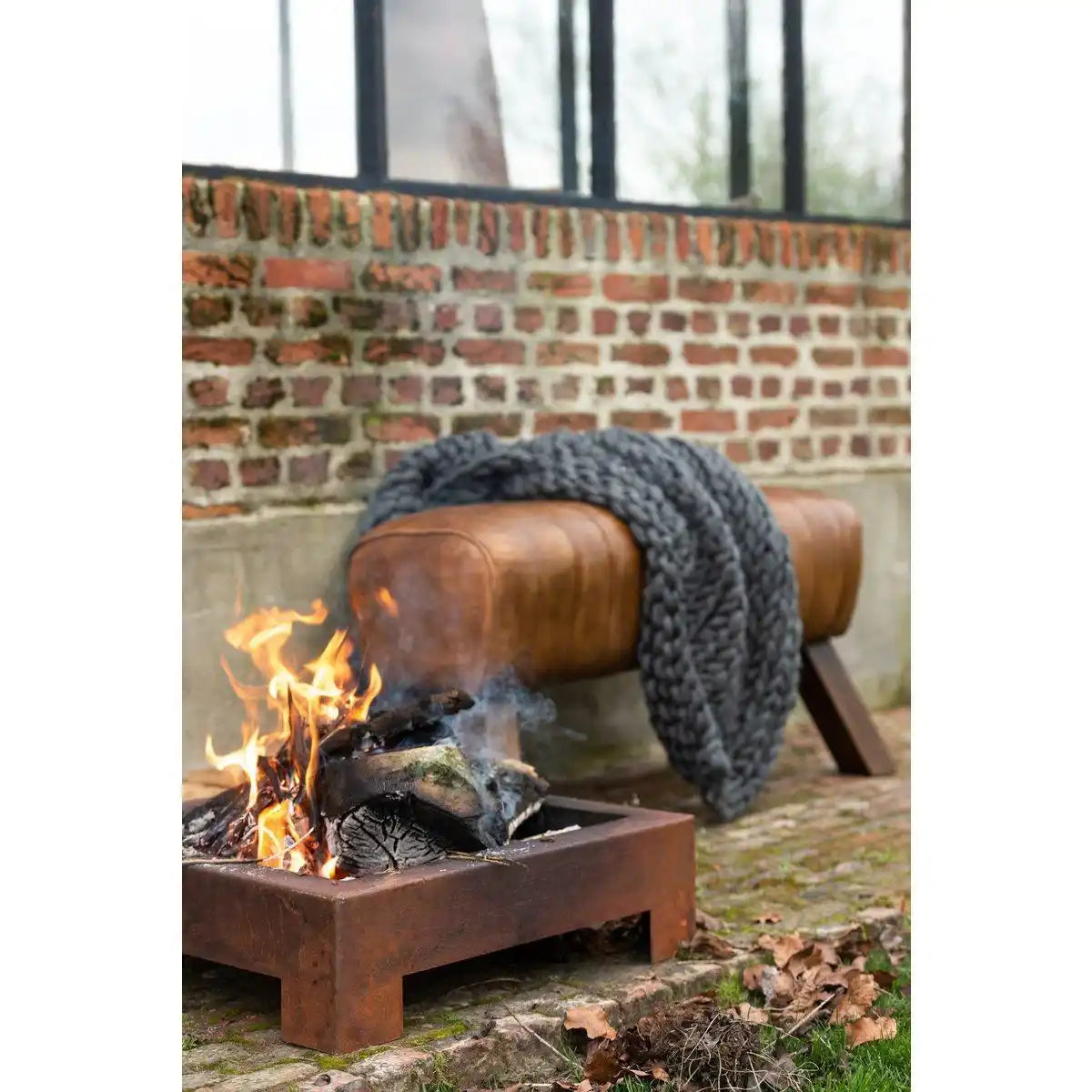 J-Line Feuerschale - Metall - Rost - 2 Stück - HomeDesign Knaus