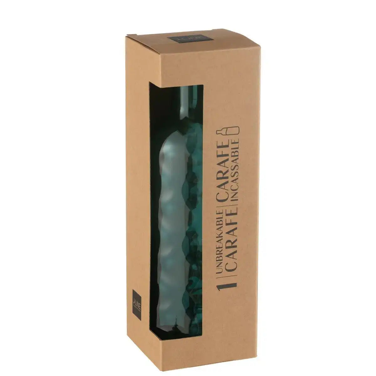 J-Line-Flasche Hammered in Geschenkbox – Kunststoff – Blau - HomeDesign Knaus