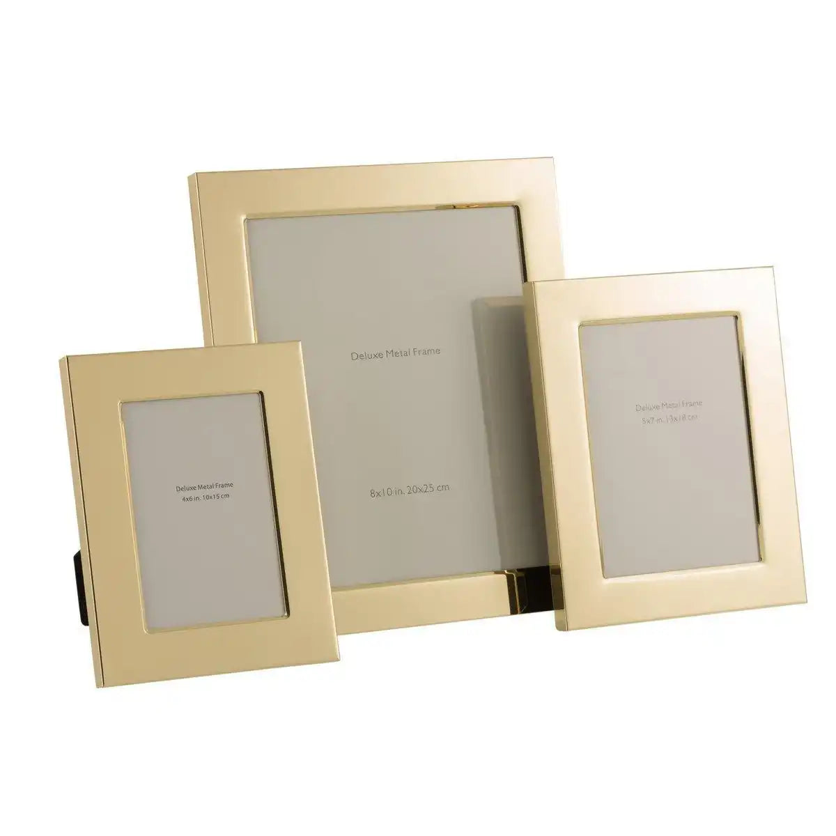 J-Line Fotorahmen – Fotorahmen – Metall – Gold – groß – 2 Stück - HomeDesign Knaus