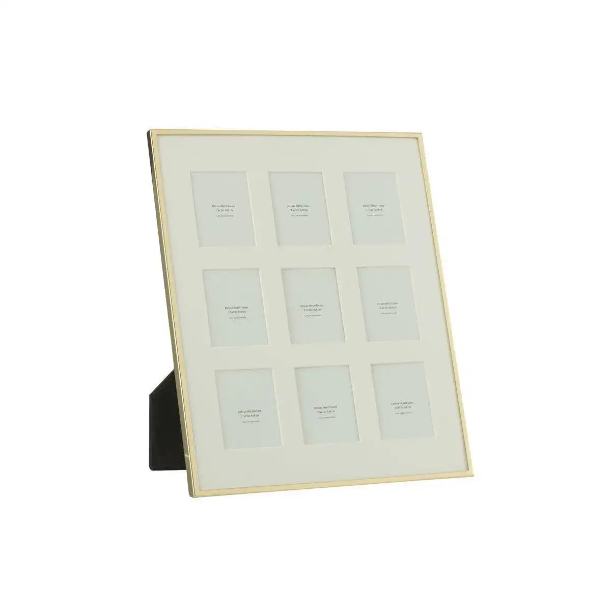 J-Line Fotorahmen - Fotorahmen Passe Partout 9 Stück - Metall - Gold - HomeDesign Knaus
