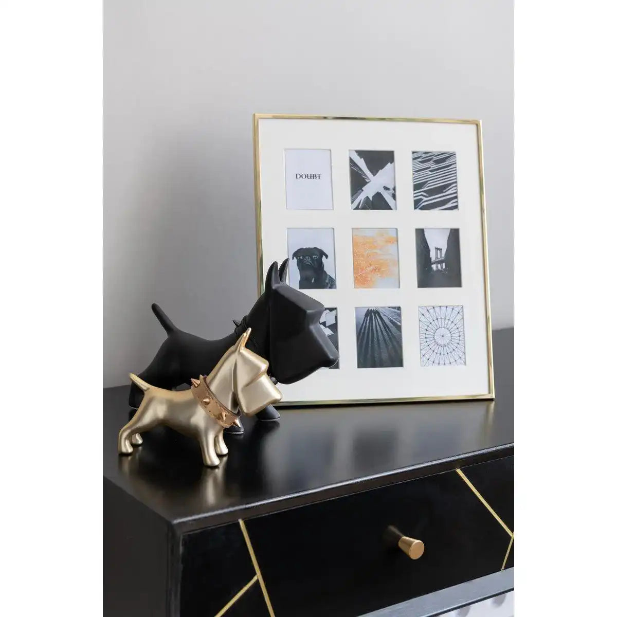 J-Line Fotorahmen - Fotorahmen Passe Partout 9 Stück - Metall - Gold - HomeDesign Knaus