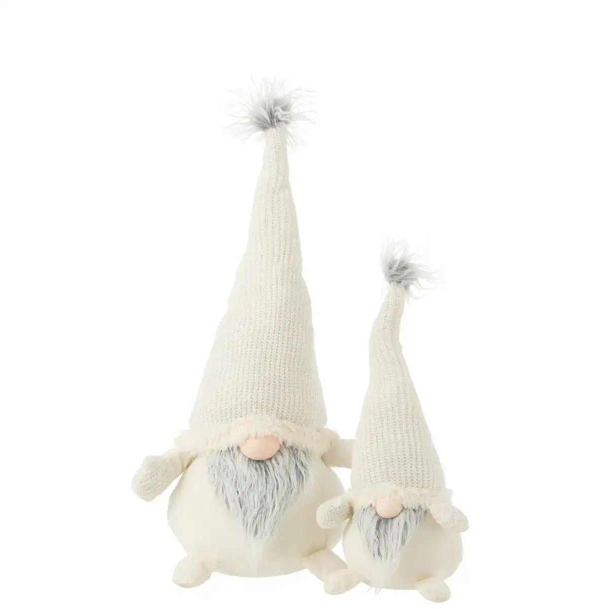 J-Line Gnome Grey Beard Textile White Large - HomeDesign Knaus