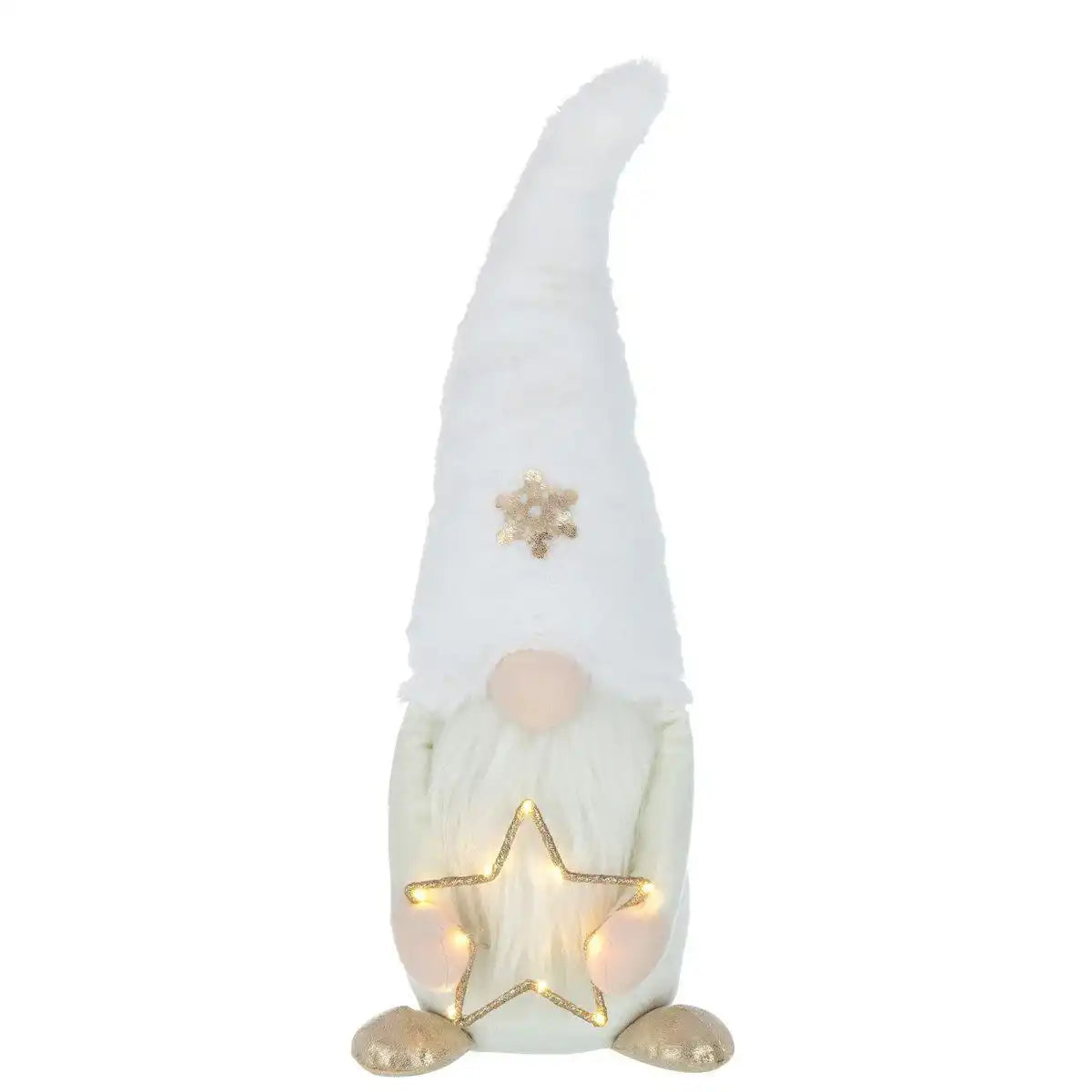 J-Line Gnome LED Star Textile Beige - HomeDesign Knaus