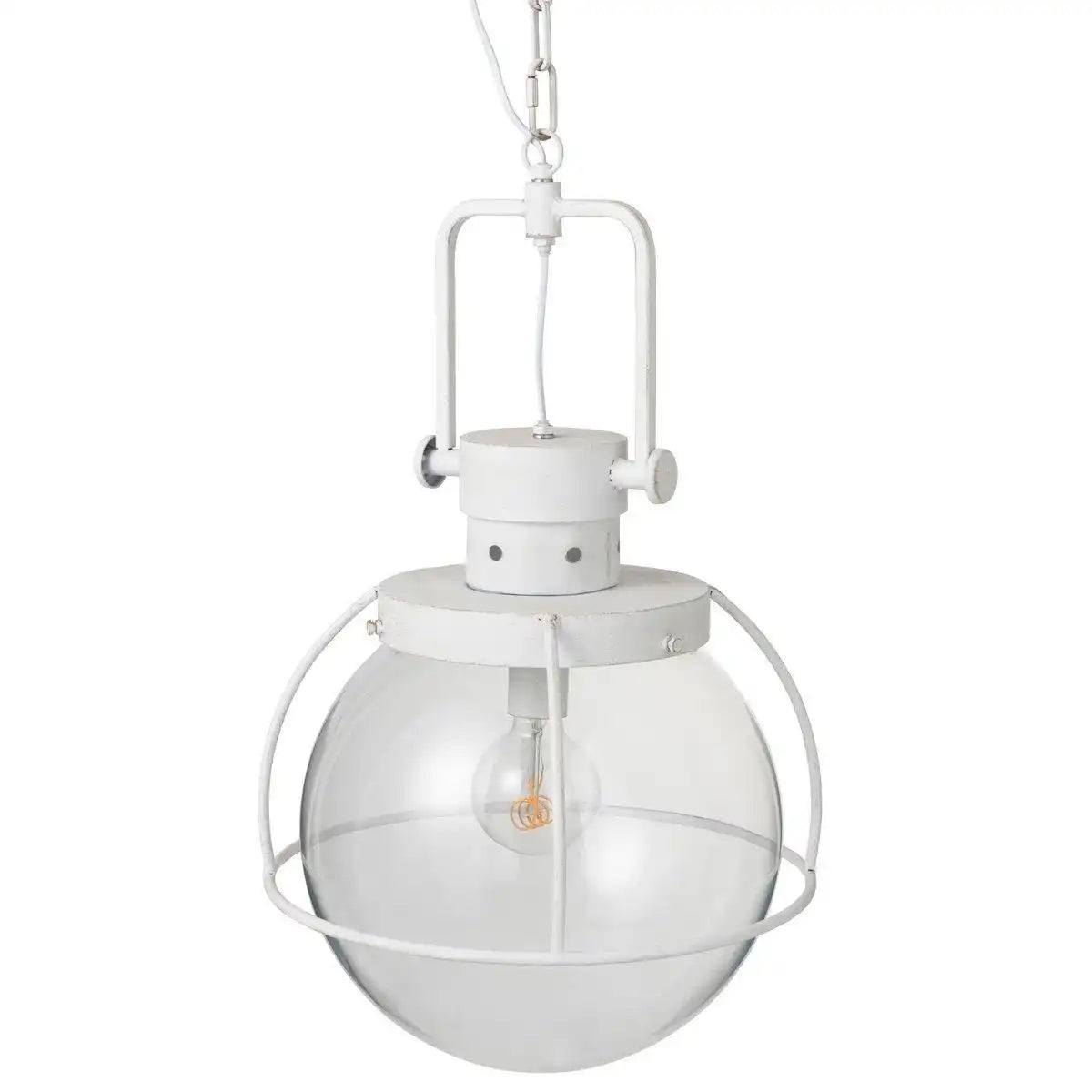 J-Line Hängelampe Ball - Glas/Metall - Weiß - HomeDesign Knaus