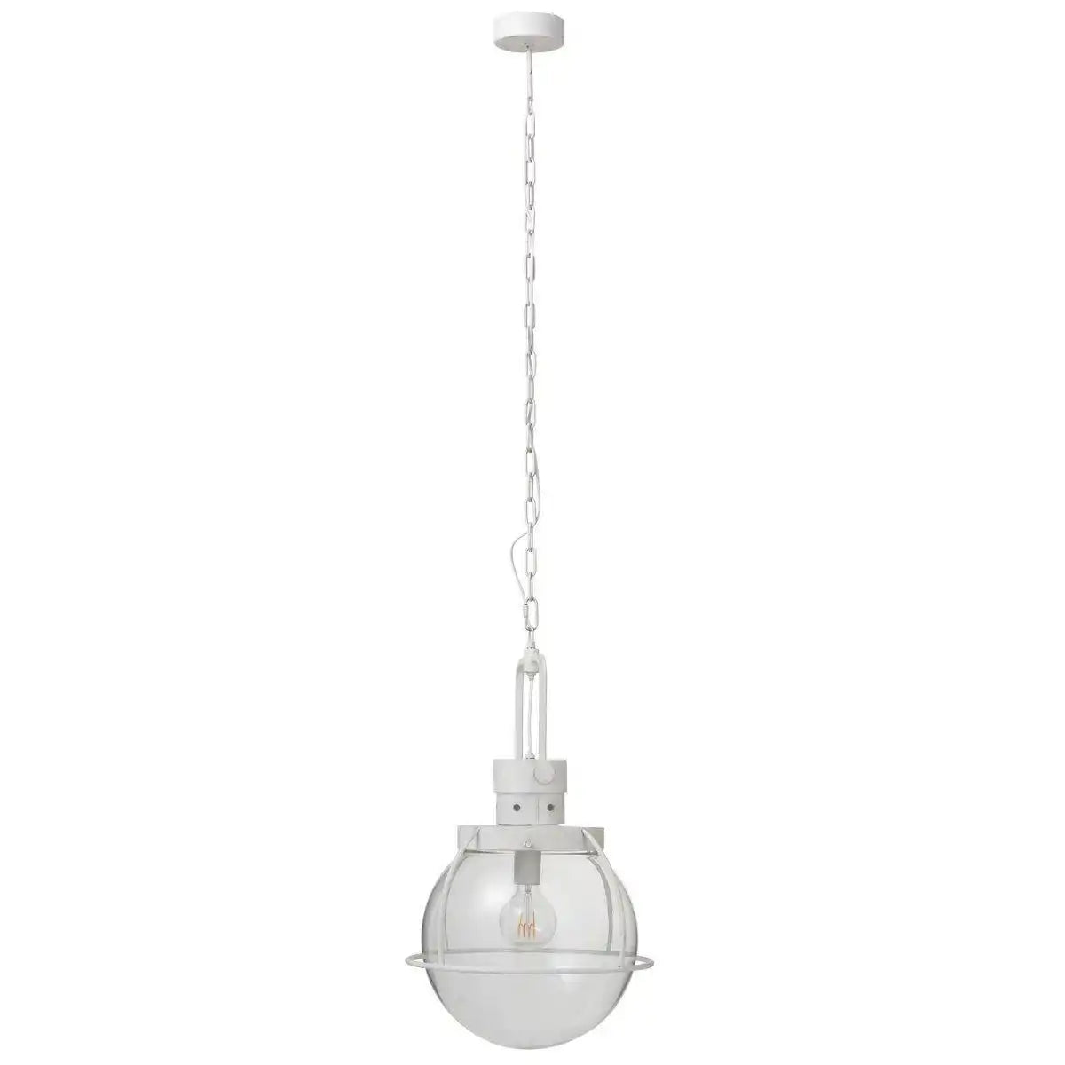 J-Line Hängelampe Ball - Glas/Metall - Weiß - HomeDesign Knaus
