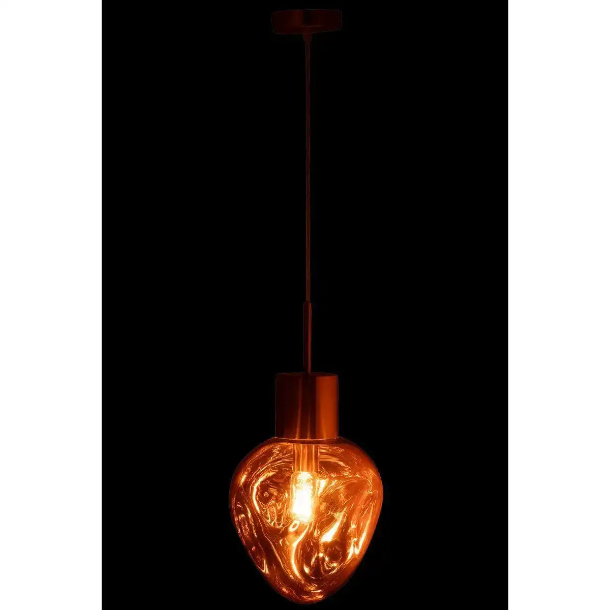 J-Line Hängelampe Gold Metall/Glas Kupfer - HomeDesign Knaus