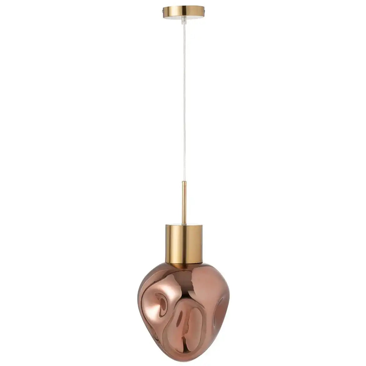 J-Line Hängelampe Gold Metall/Glas Kupfer - HomeDesign Knaus