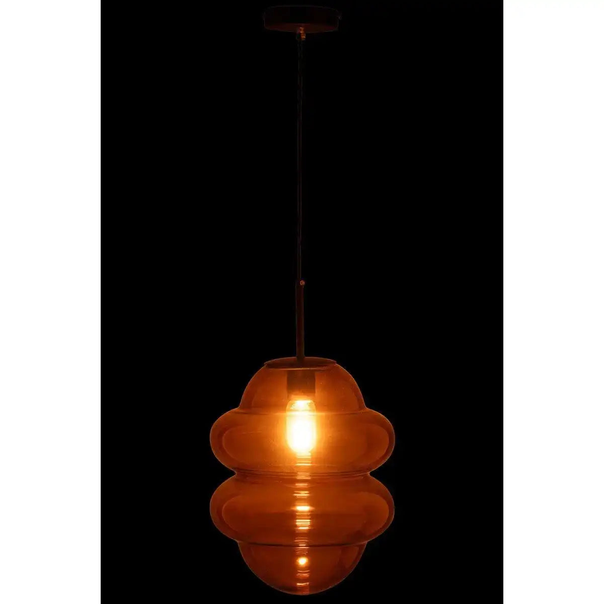 J-Line Hängelampe Honey Spoon Glas Braun - HomeDesign Knaus