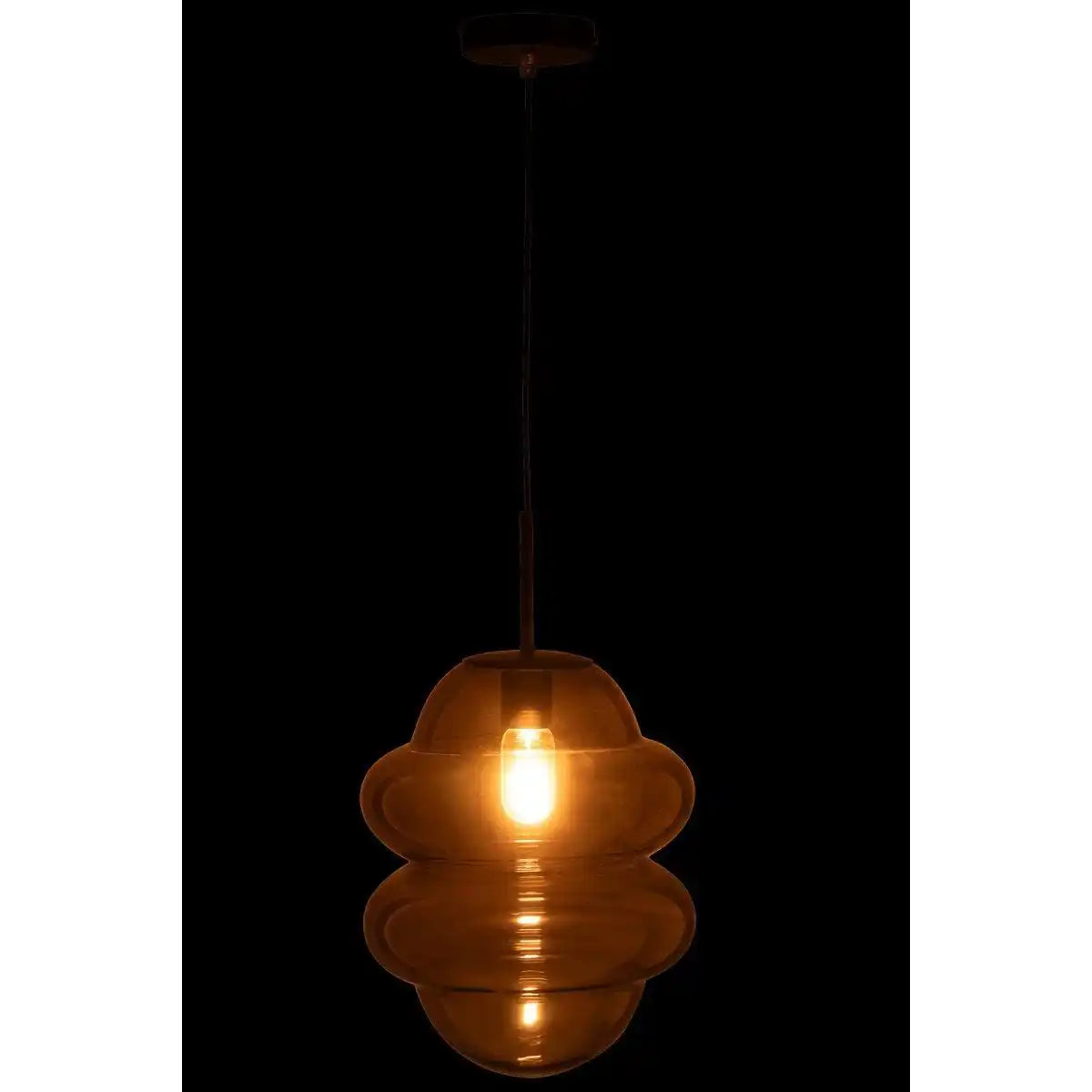 J-Line Hängelampe Honey Spoon Glas Grau - HomeDesign Knaus