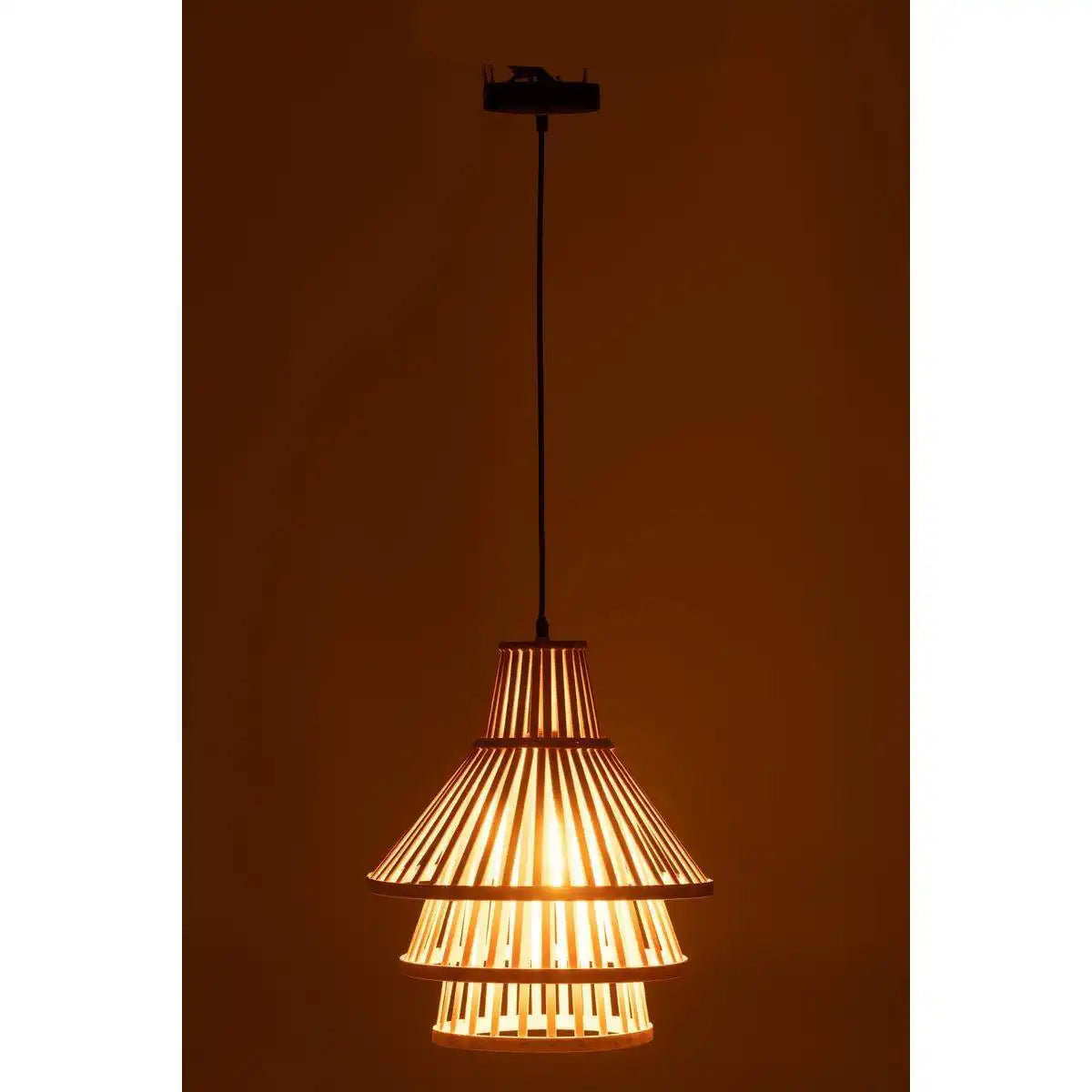 J-Line Hängelampe Layers - Bambus - Natur - Mittel - HomeDesign Knaus