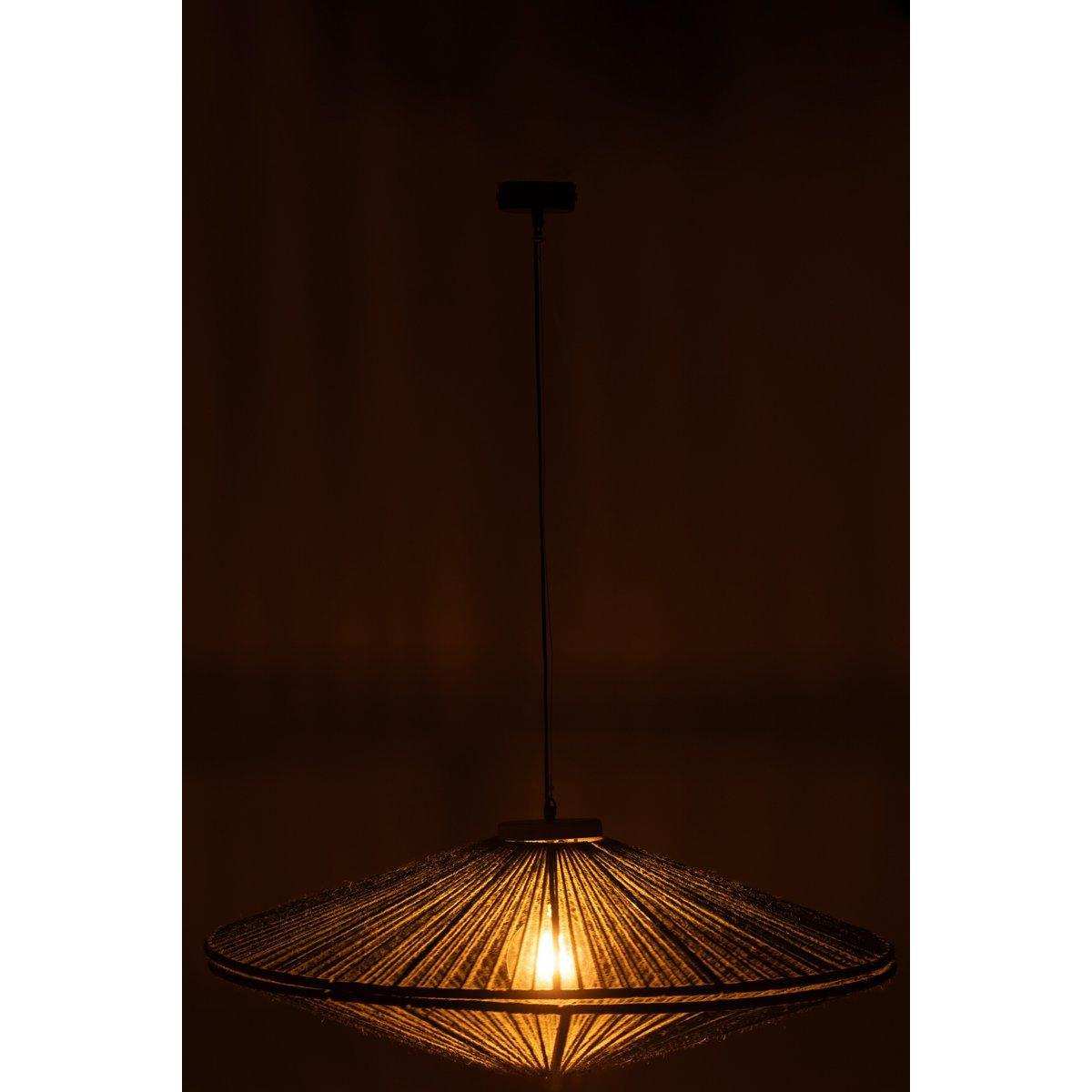 J-Line Hängelampe Ovni Eisen/Jute Grün Groß - HomeDesign Knaus