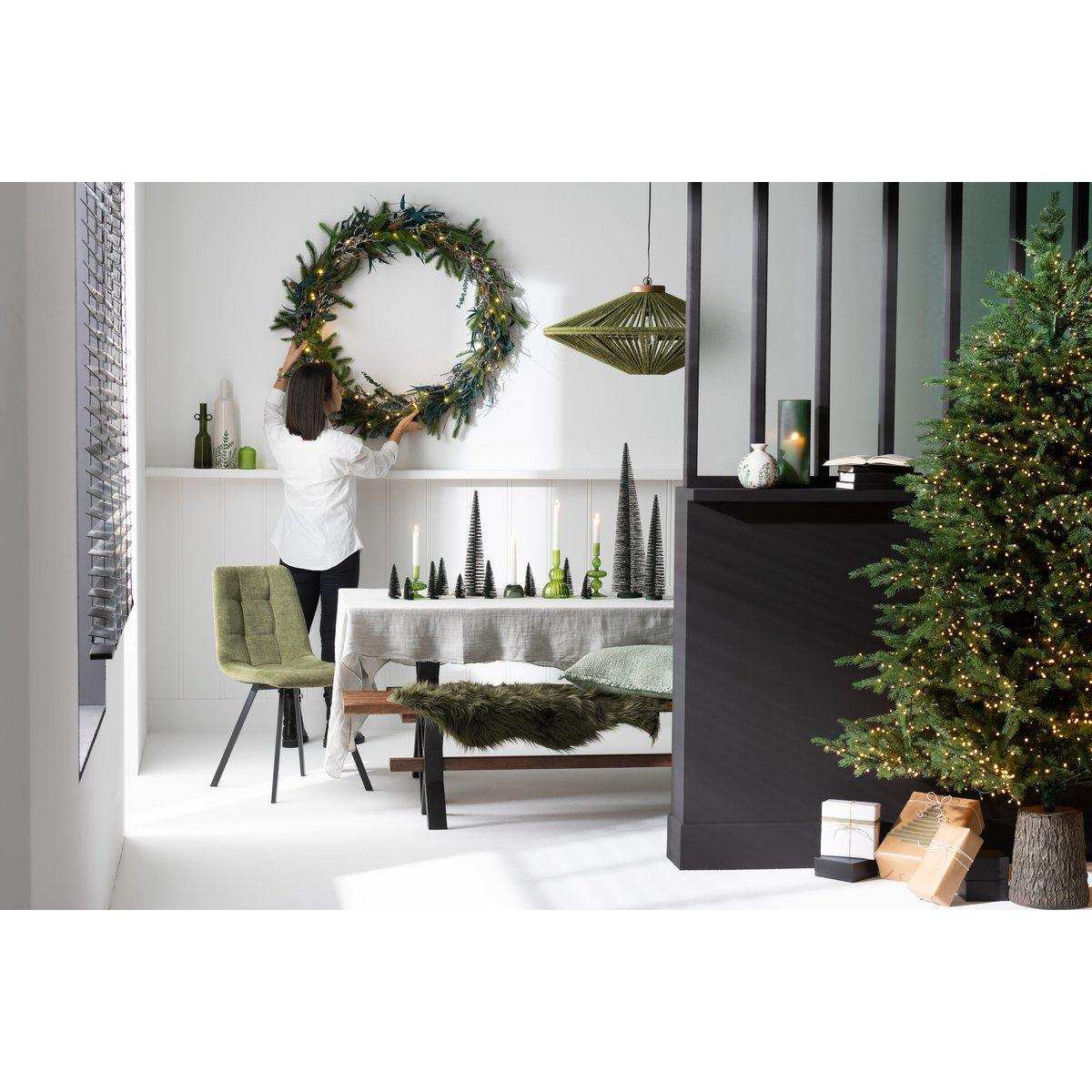 J-Line Hängelampe Ovni Eisen/Jute Grün Medium - HomeDesign Knaus