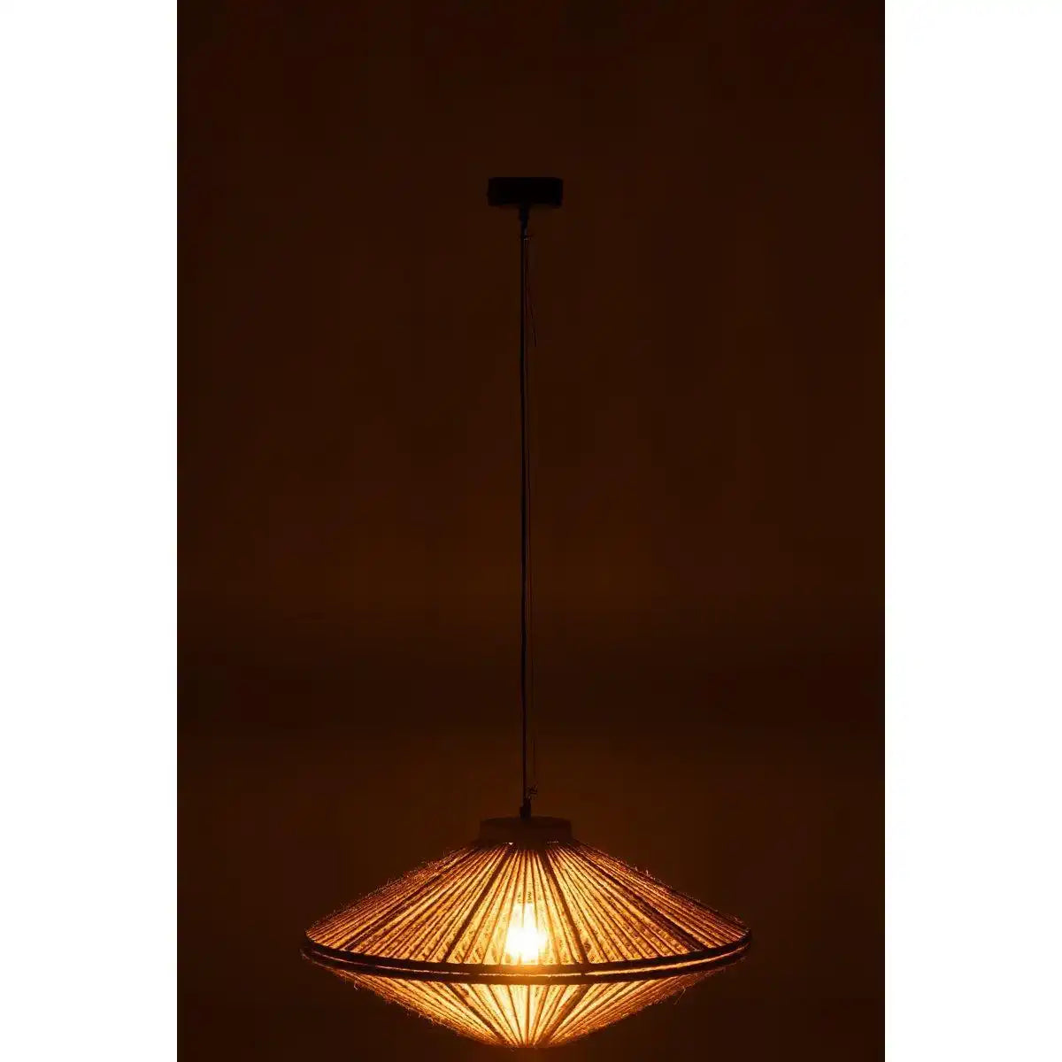 J-Line Hängelampe Ovni Eisen/Jute Natur Klein - HomeDesign Knaus