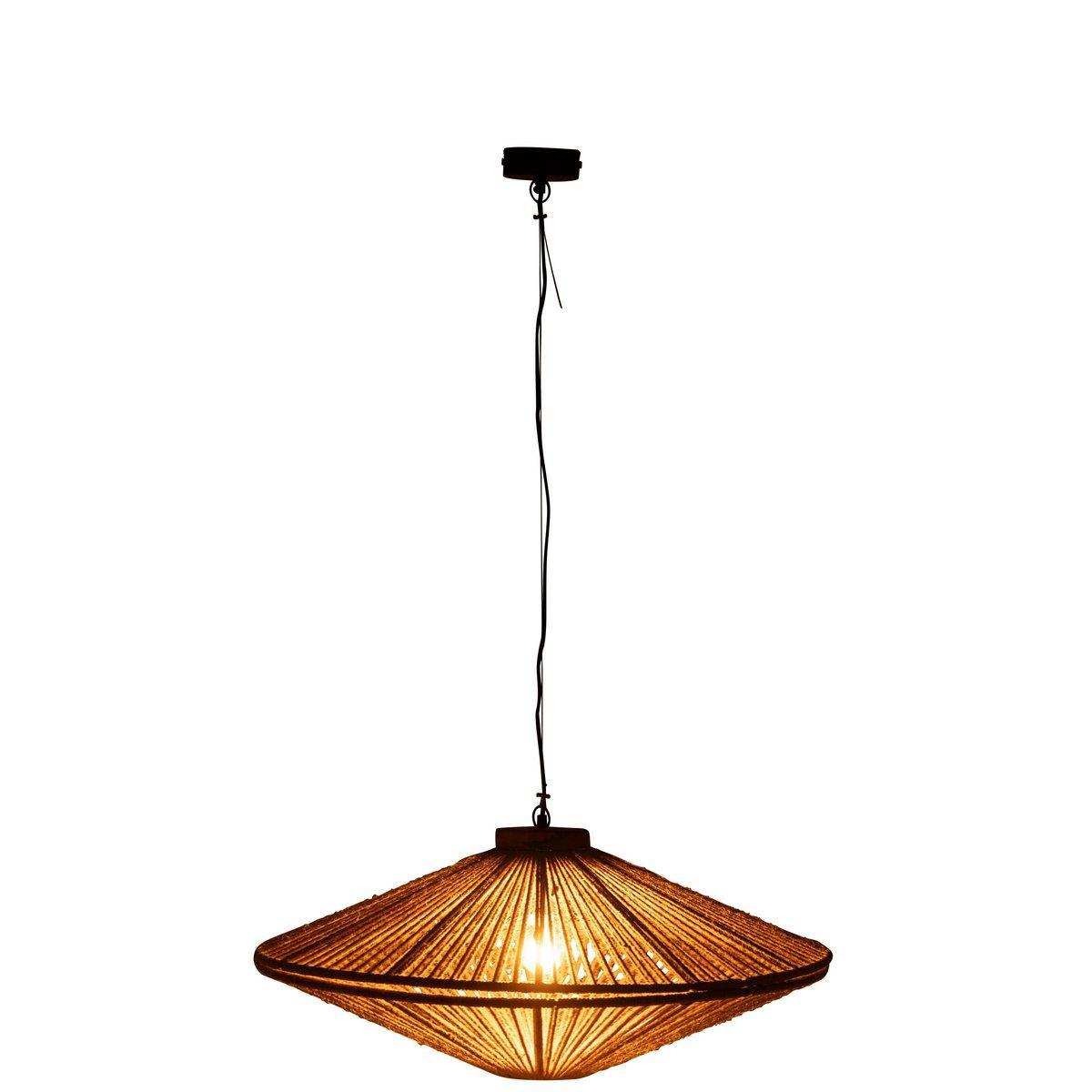 J-Line Hängelampe Ovni Eisen/Jute Natur Medium - HomeDesign Knaus