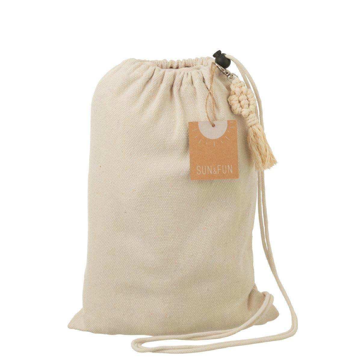 J-Line Hängematte, einfarbig, Baumwolle/Polyester, hellbeige - HomeDesign Knaus