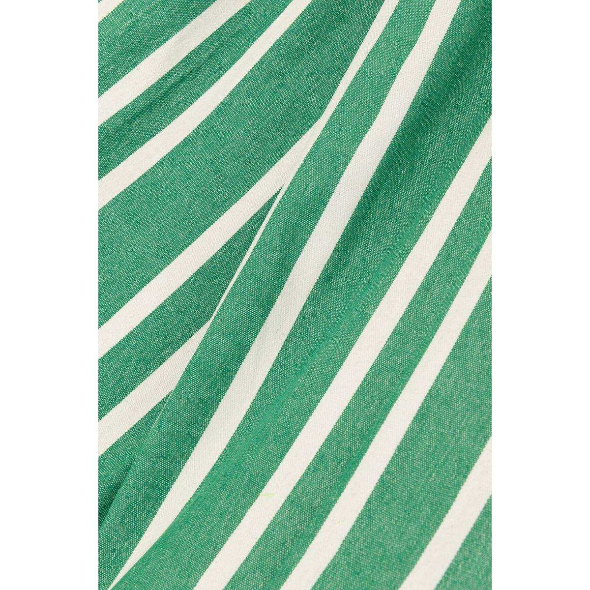 J-Line Hängematte Streifen Baumwolle/Polyester Dunkelgrün/Weiß - HomeDesign Knaus